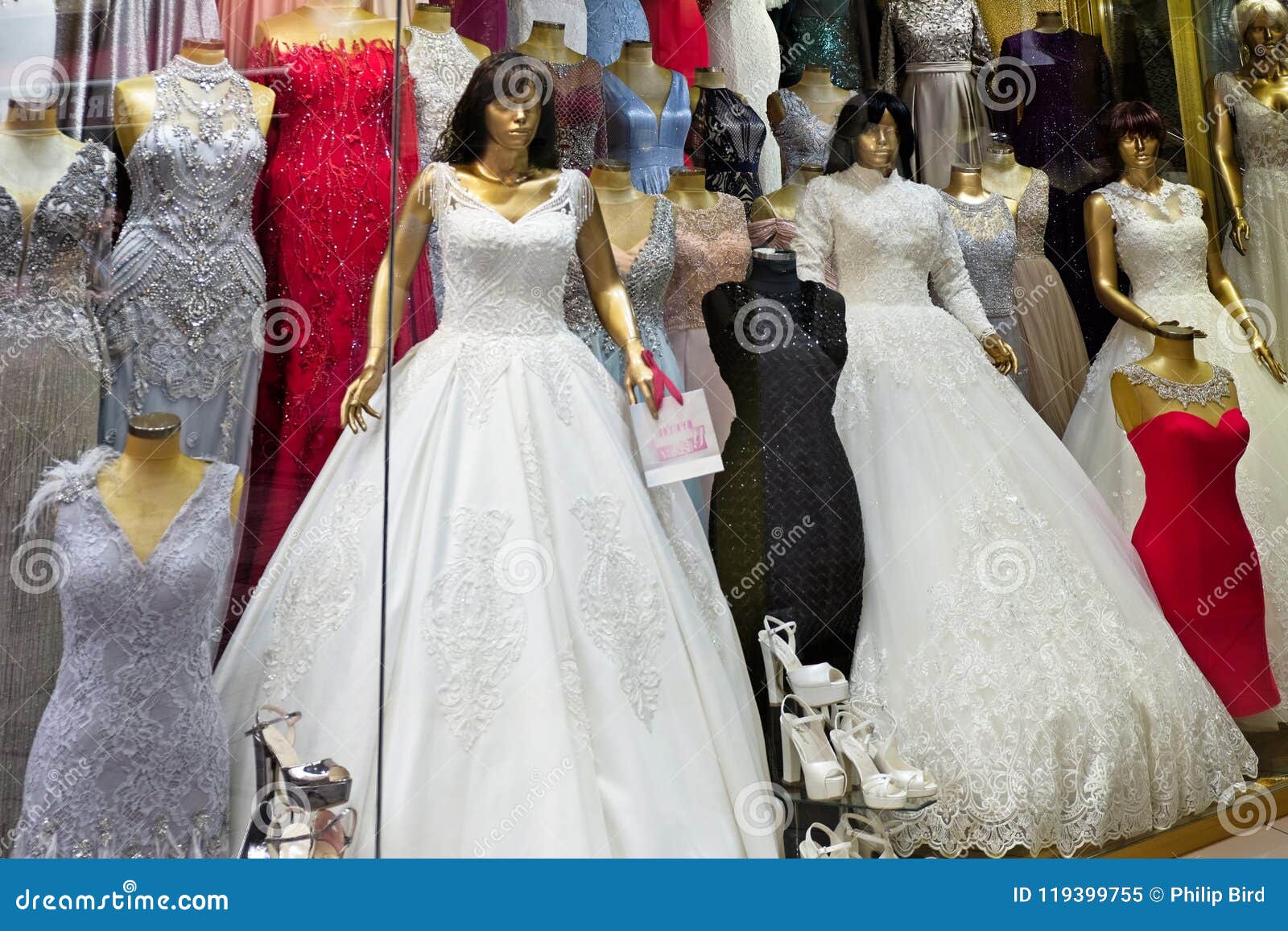 Wedding Dress for Sale in the Grand Bazaar in Istanbul Editorial Image