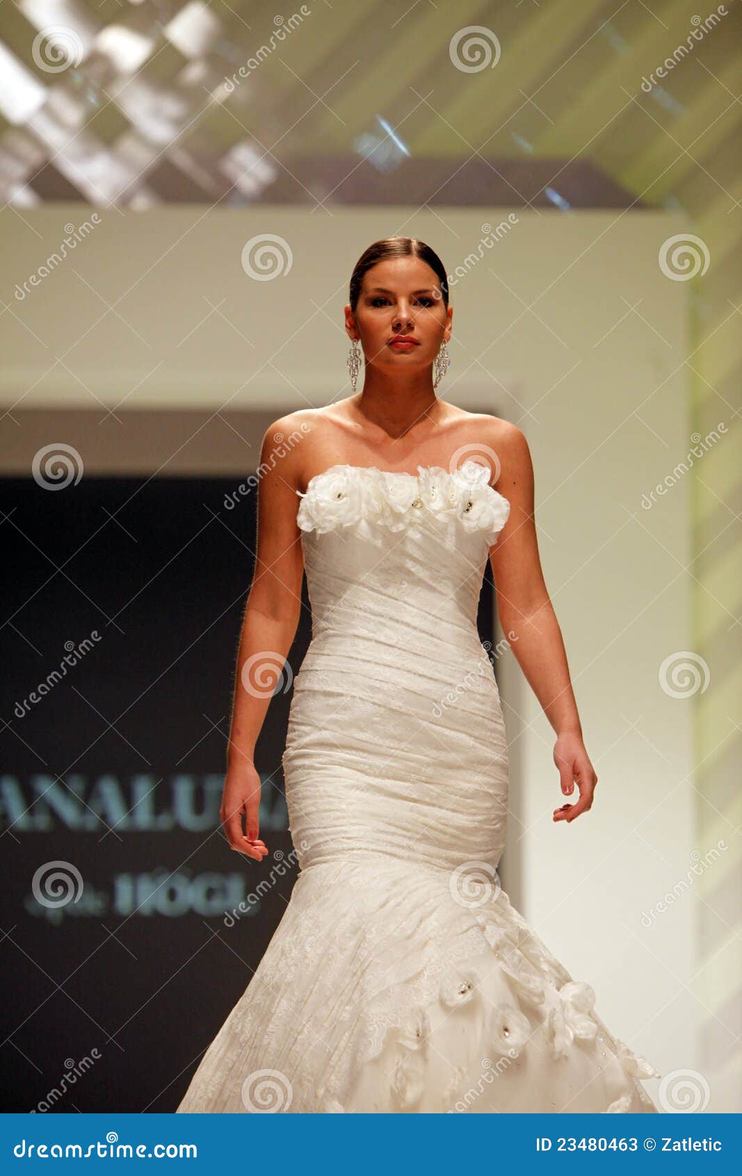 Wedding Dresses Fashion Show Editorial Stock Photo - Image of model ...