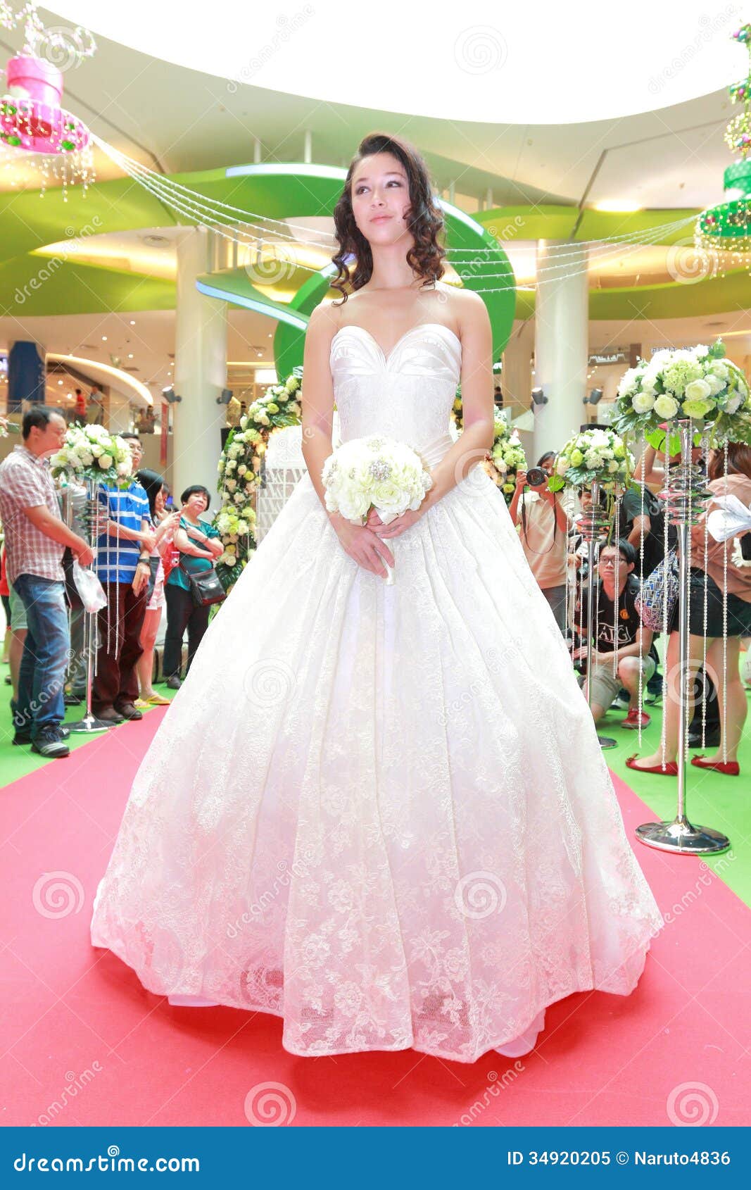 Flounce chiffon tiered skirt off the shoulder white ball gown wedding dress  with court train
