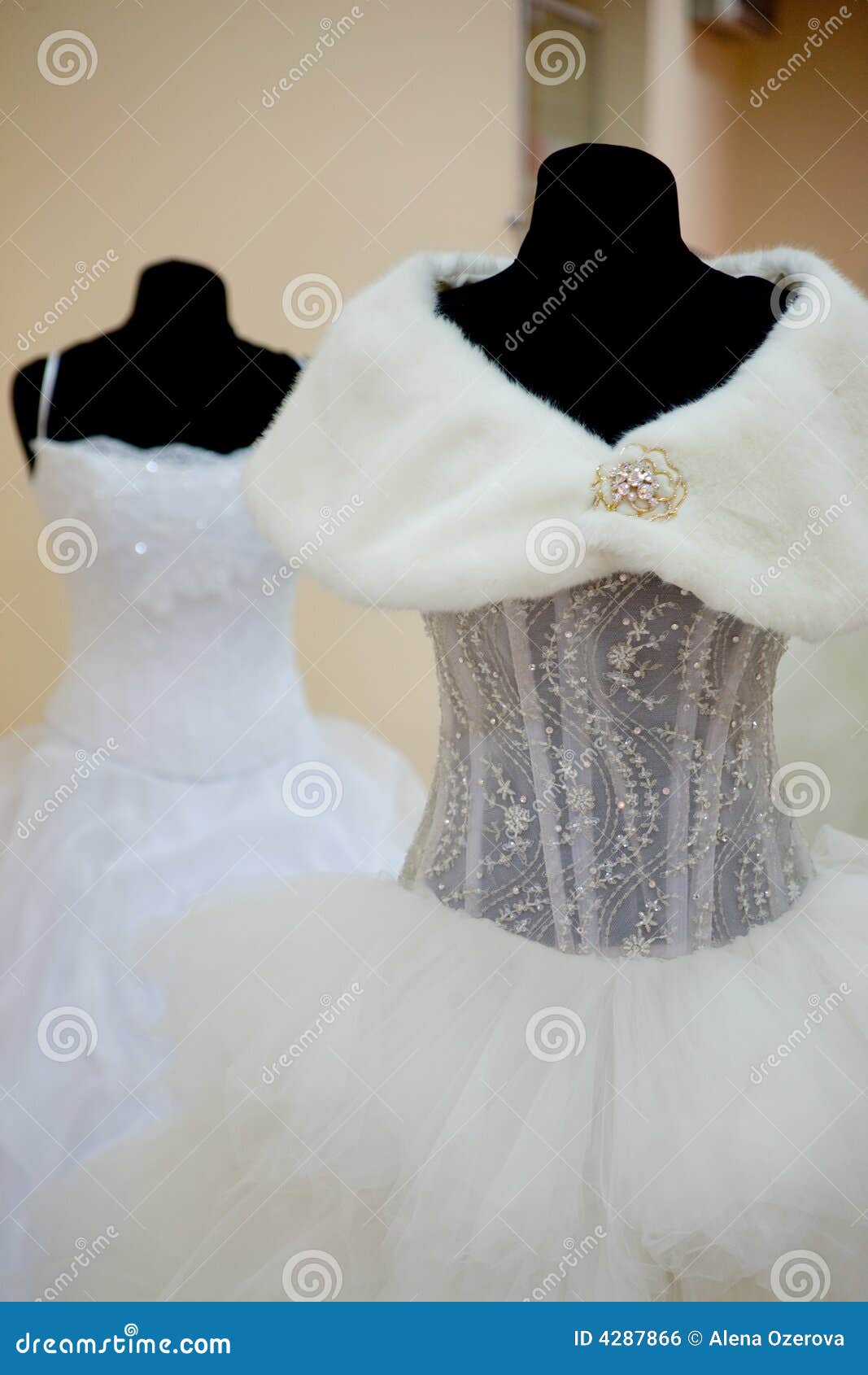 Wedding Dresses On Mannequins Royalty Free Stock Image Wedding Dresses On Mannequins Royalty Free Stock Image