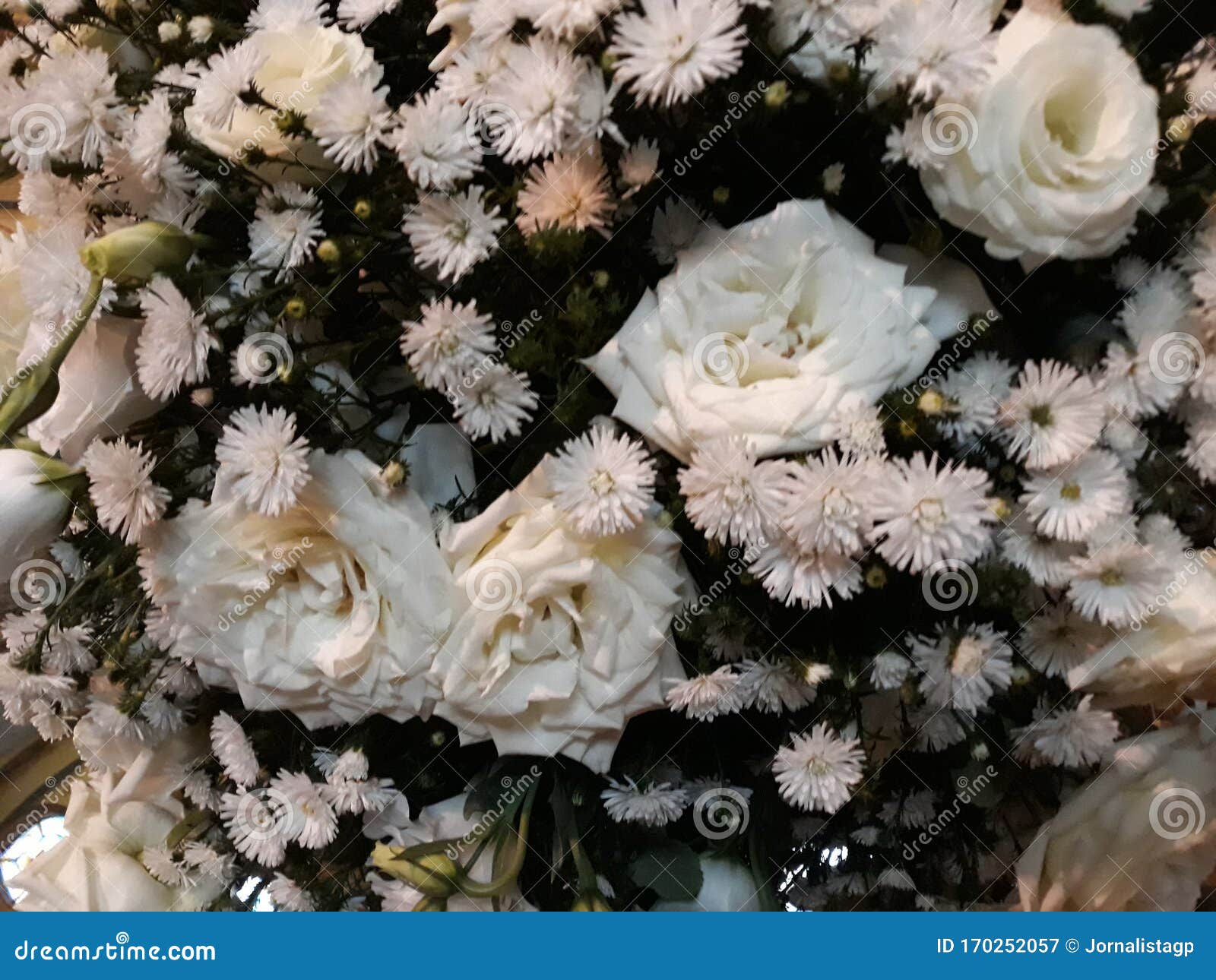 wedding floral arrangement close up