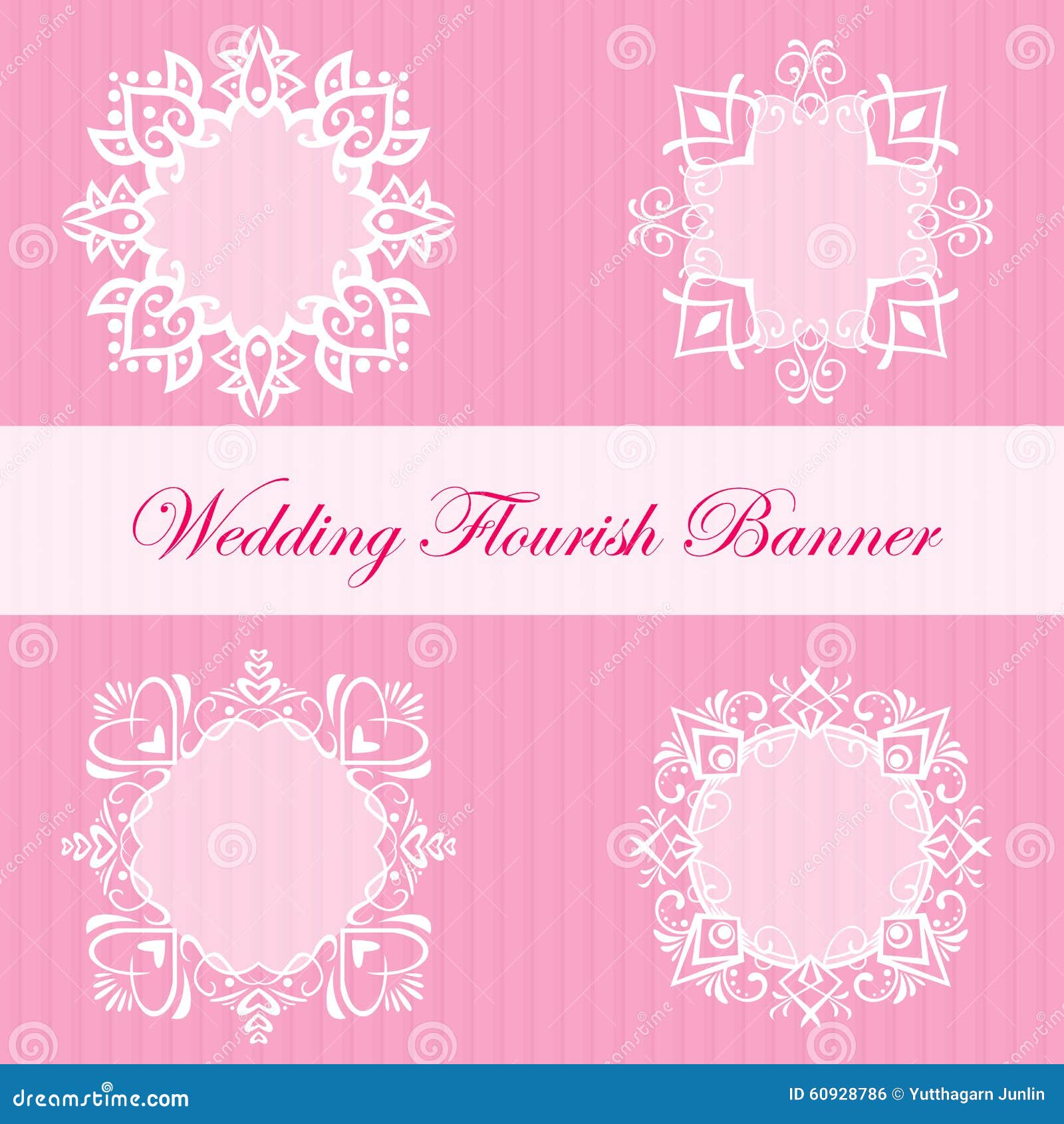 Wedding Flourish Banner stock vector. Illustration of line 60928786