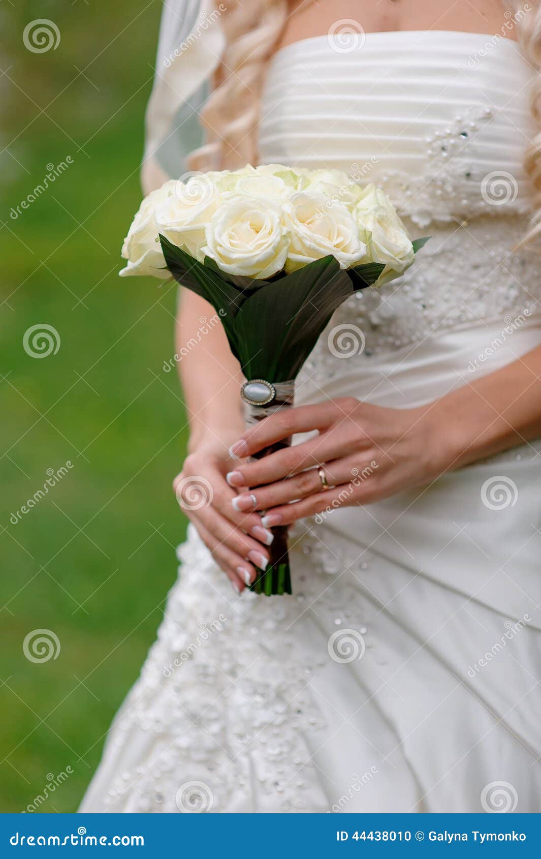 Wedding Flowers in Hands of Bride Stock Photo Image of holding, gold