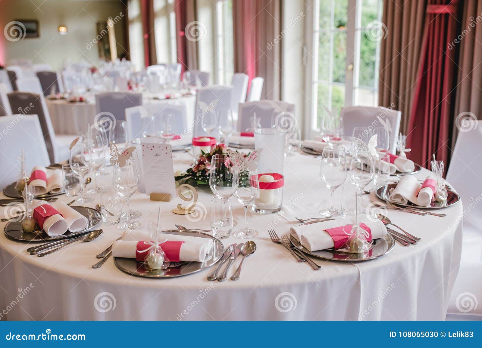 Wedding Flowers Table Decoration Stock Photo - Image of event, rustic ...