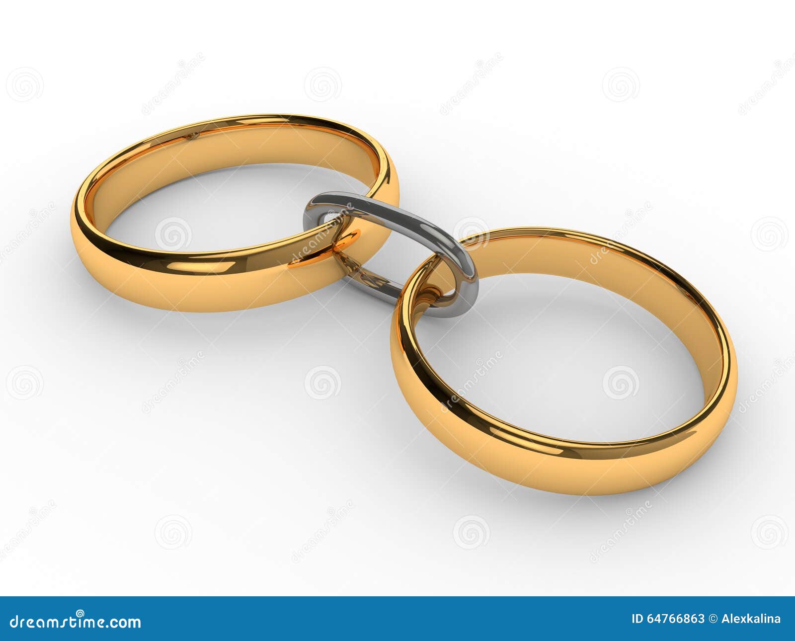  Wedding  Gold Rings  Connected  Chain Stock Illustration 
