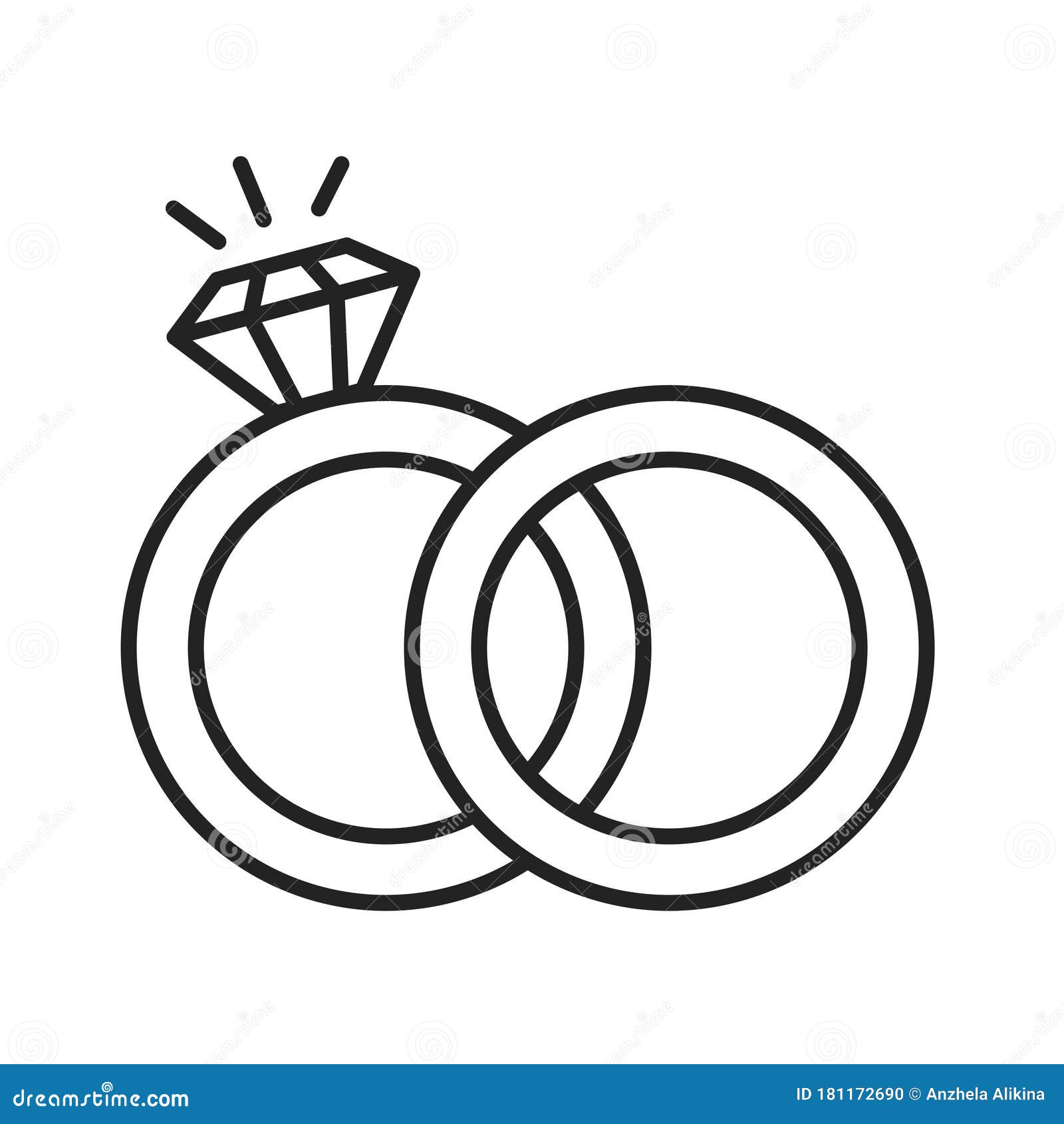 Wedding Gold Rings With Diamonds Line Black Icon Marital Status wedding-gold-rings-with-diamonds-line-black-icon-marital-status