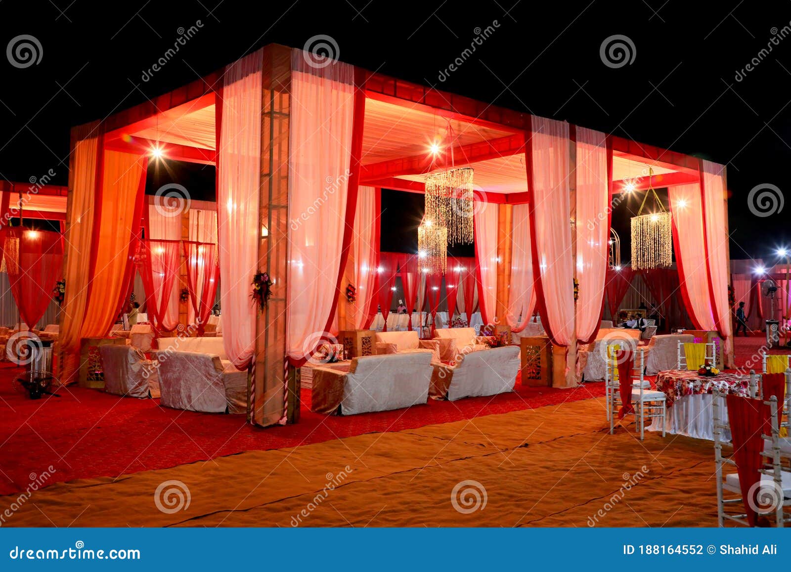 Wedding Hall Decoration for Wedding Party Stock Photo Image of chapel