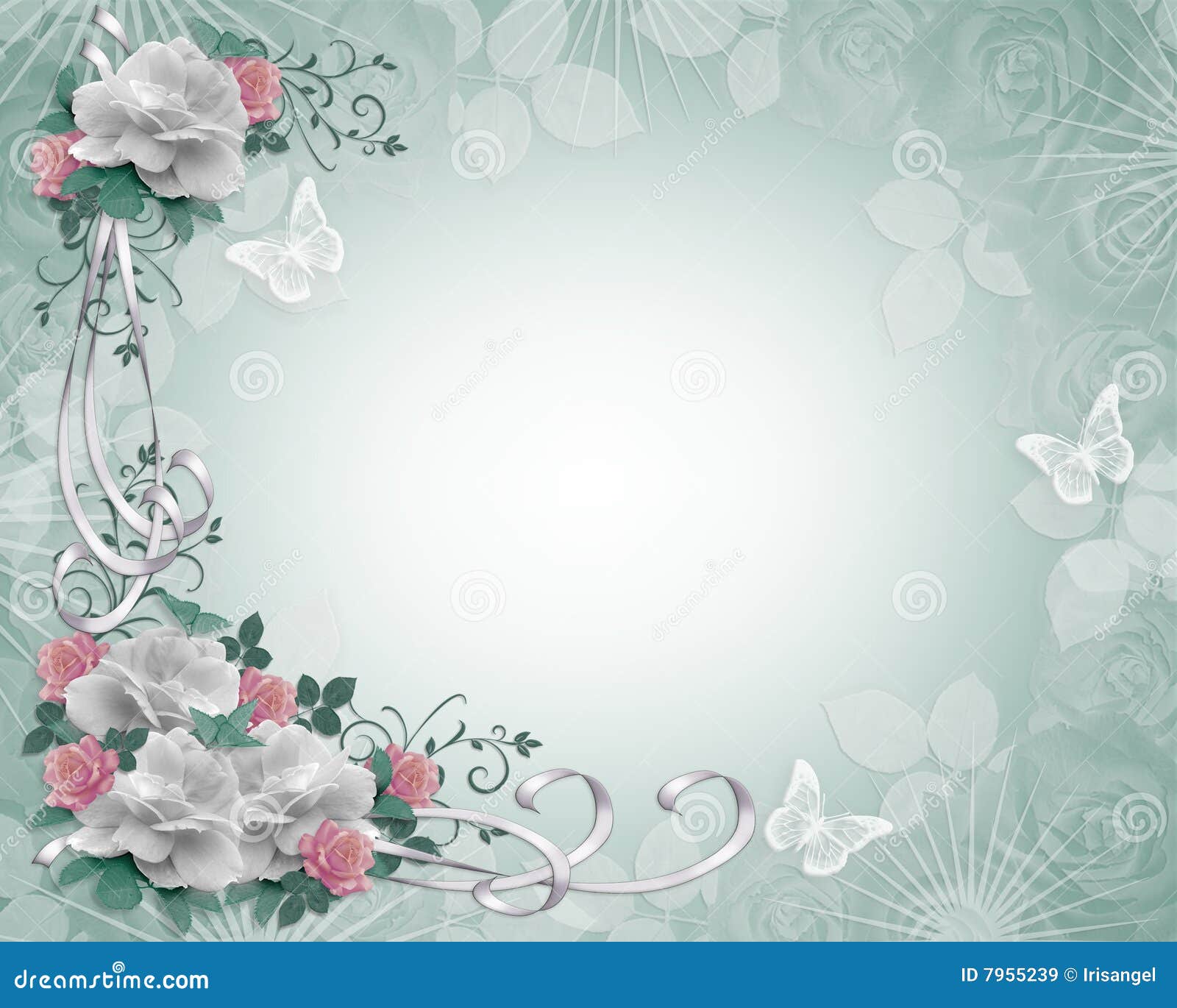 Wedding Invitation Border Roses Royalty Free Stock Images - Image: 7955239