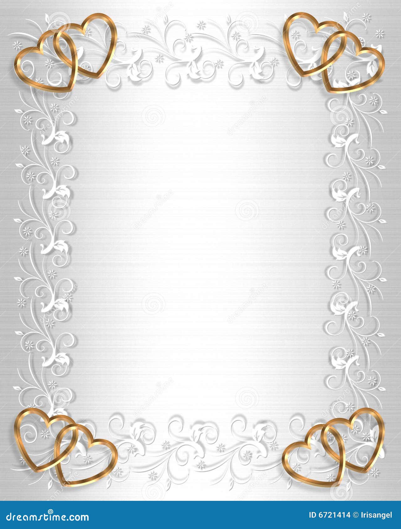 wedding invitation border white satin 6721414