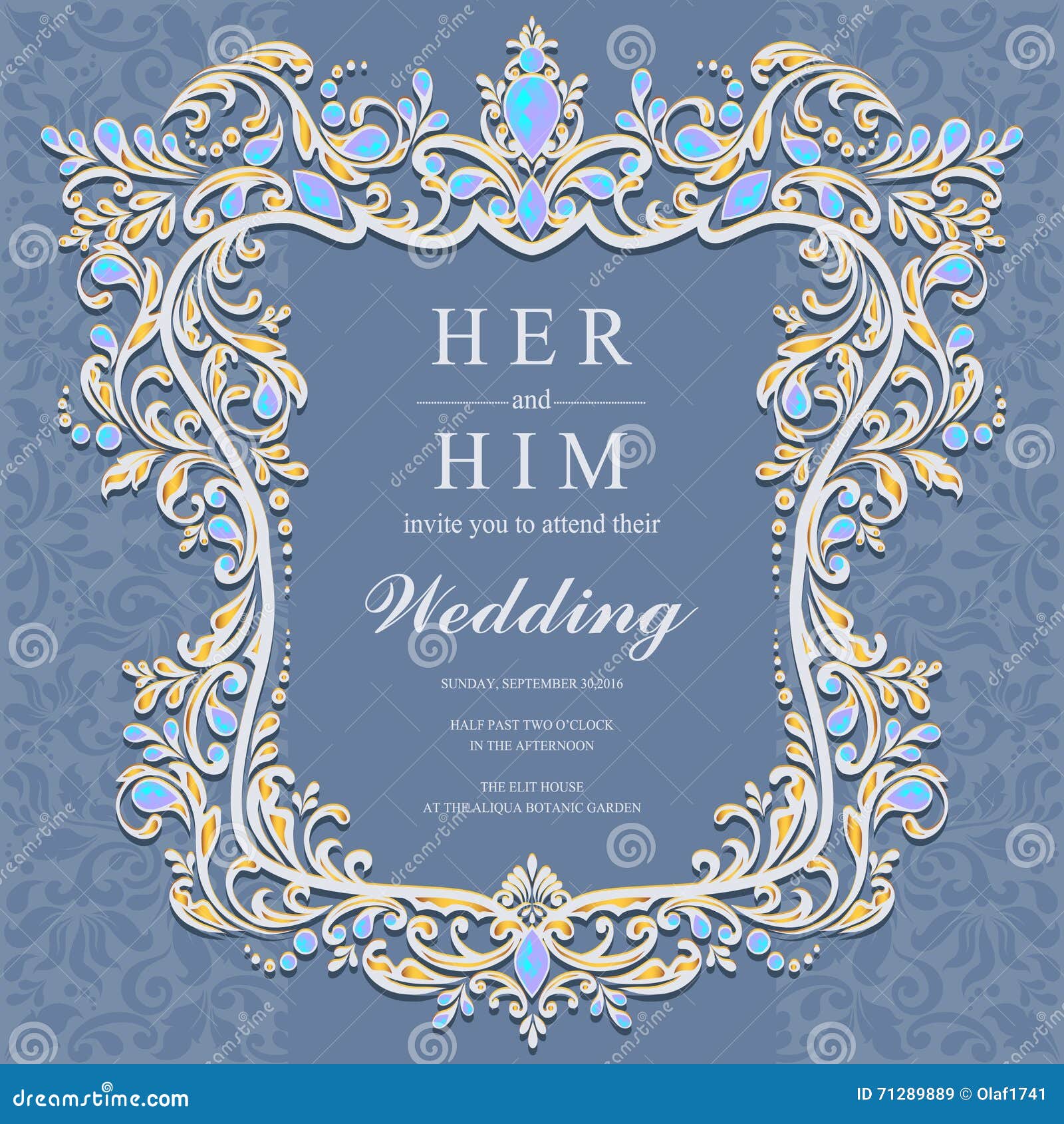 Muslim Wedding Invitation Card Vector Images Over 3 200