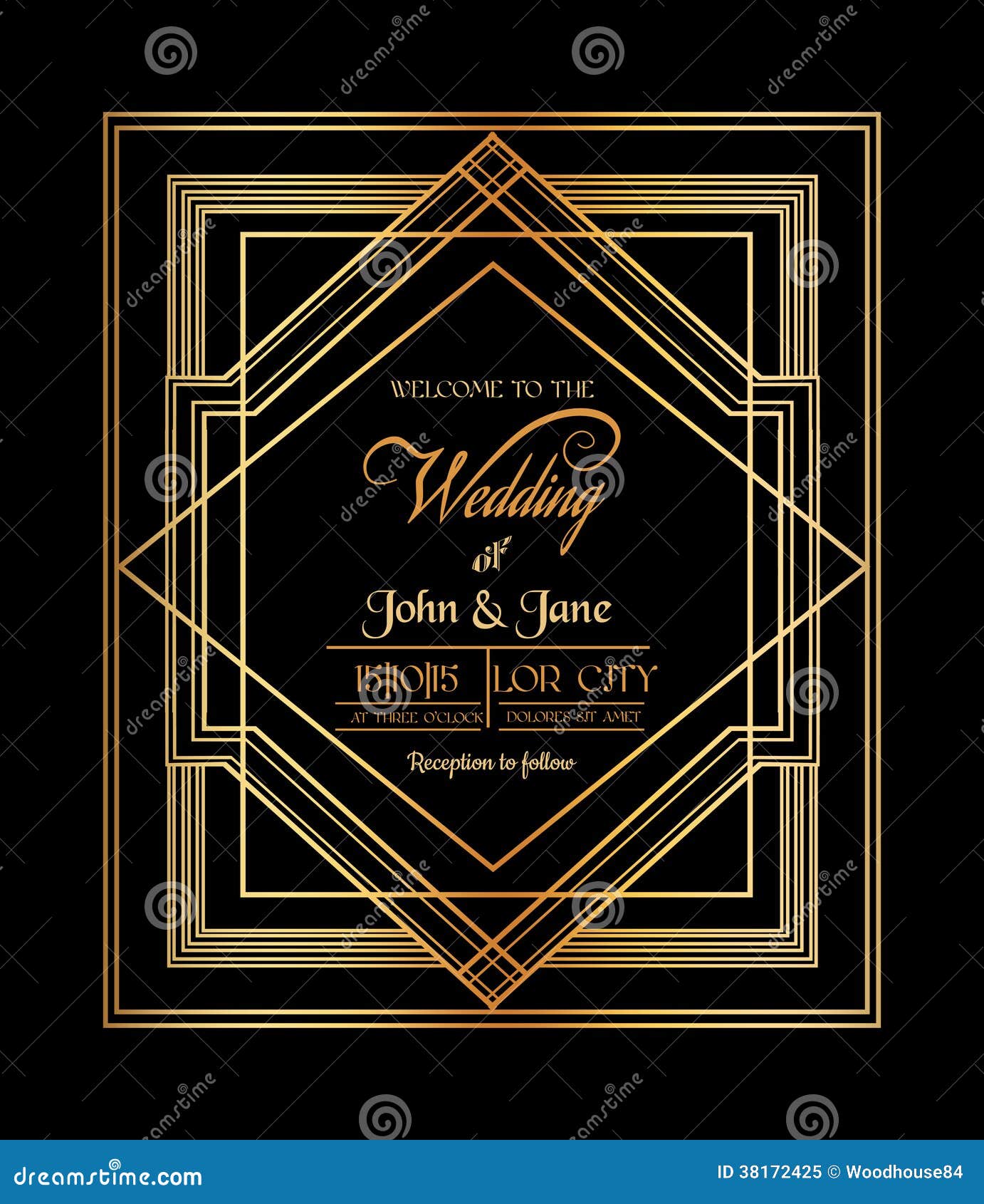 wedding invitation card stock vector illustration of love 38172425