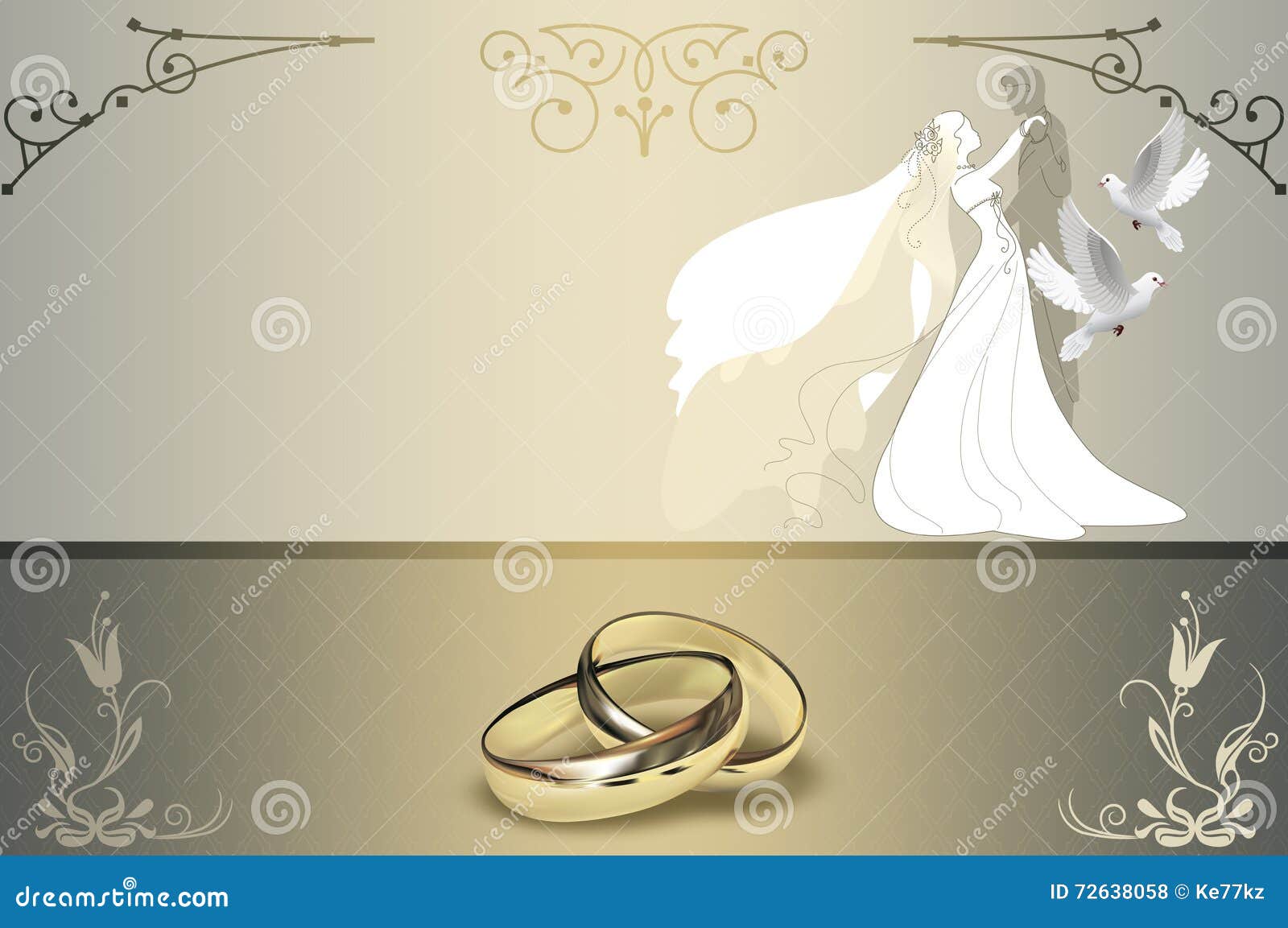 Wedding Invitation Card Design. Stock Illustration - Illustration of text,  border: 72638058