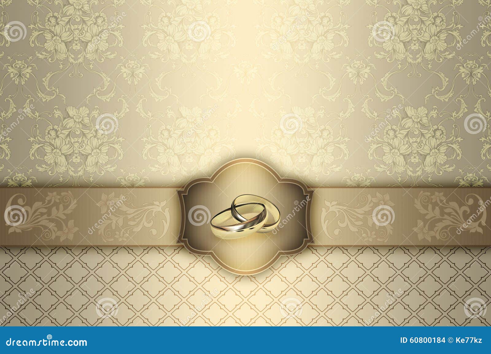 Wedding Invitation Card Design. Stock Illustration - Illustration of style,  floral: 60800184