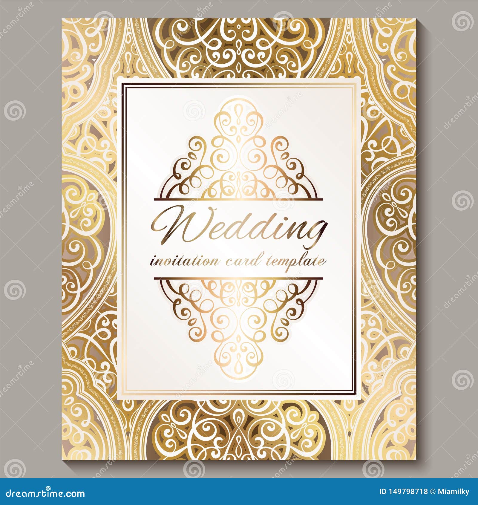 Islamic Wedding Invitations Muslim Wedding Cards Navy With Brown