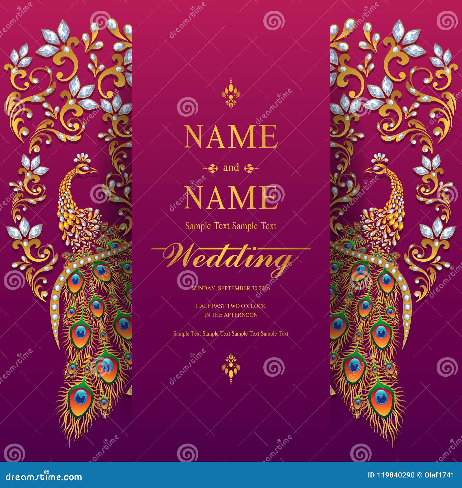 Wedding Invitation Card Templates . Stock Vector - Illustration of Inside Sample Wedding Invitation Cards Templates
