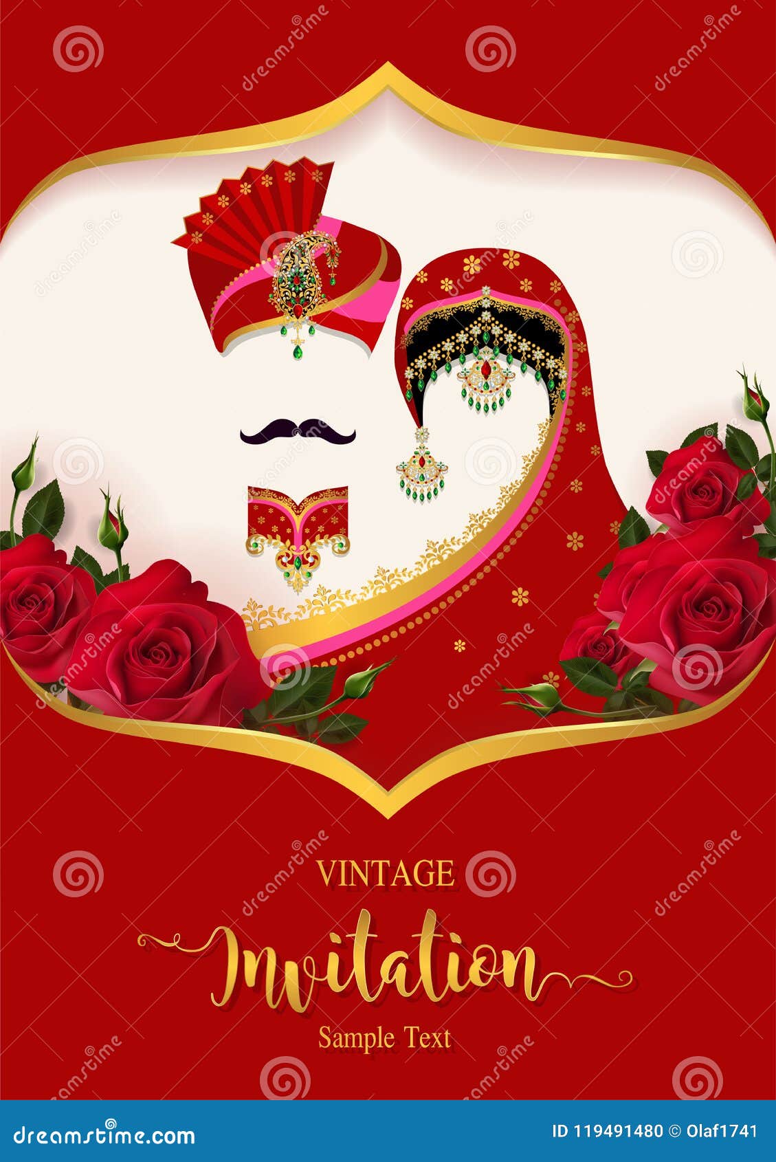 Wedding Invitation Card Templates . Stock Vector - Illustration of  diamonds, indian: 119491480