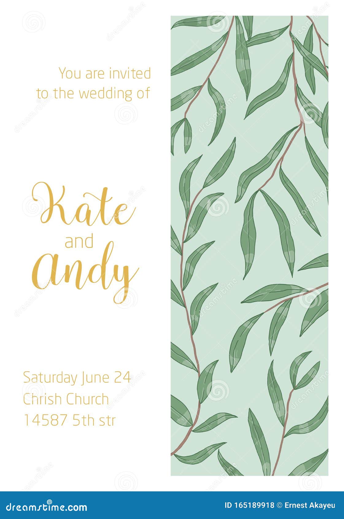 Download Wedding Invitation Card Vector Template. Rustic Style ...