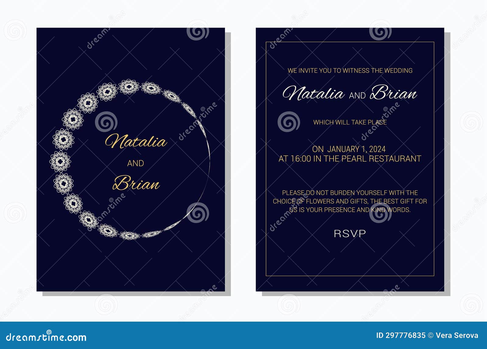 Wedding Invitation layout stock illustration. Illustration of traditional 297776835