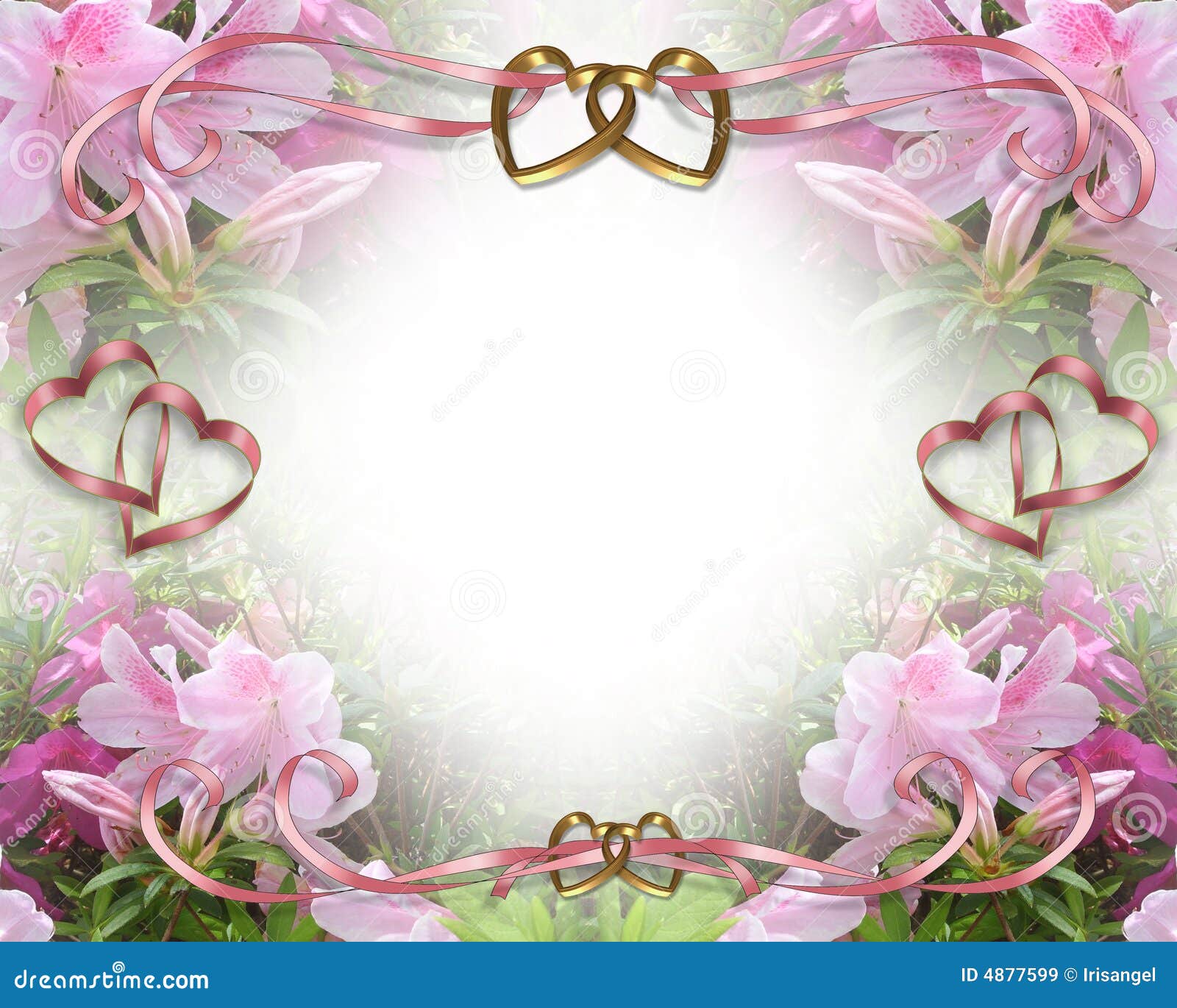 Wedding Invitation Romantic Azaleas Stock Illustration - Illustration of  edge, invitation: 4877599