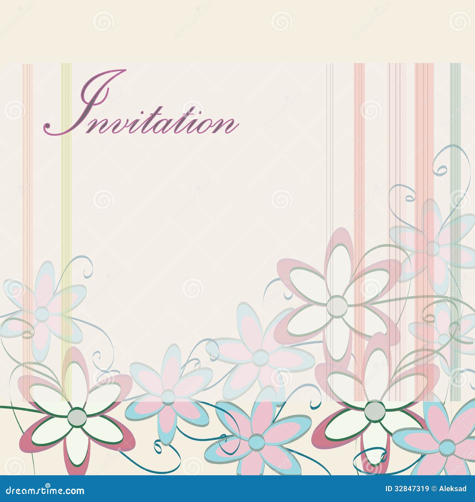 perfect modern invitation cards template blank motive calm ...