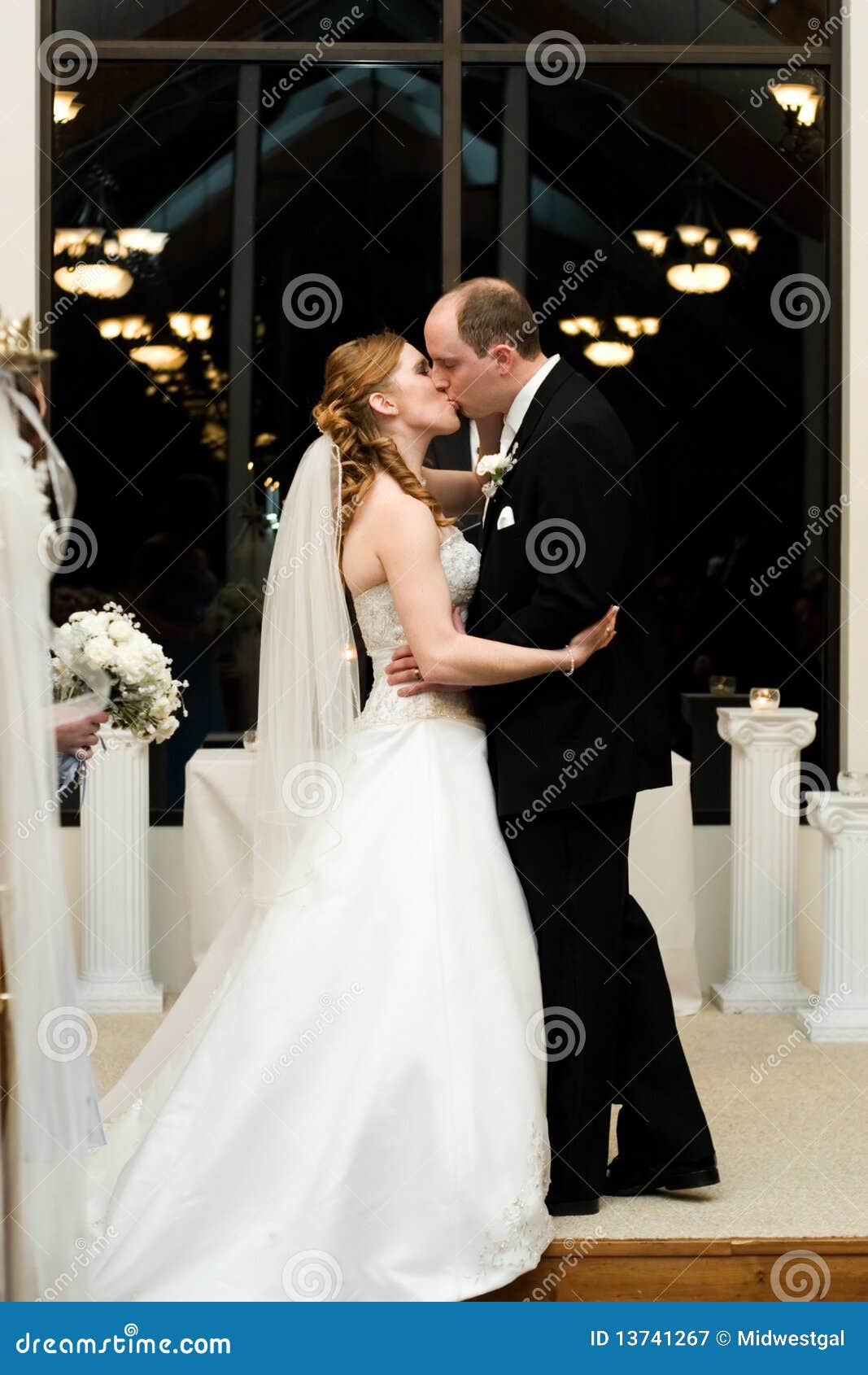 The Wedding Kiss stock image. Image of occasion, head 13741267