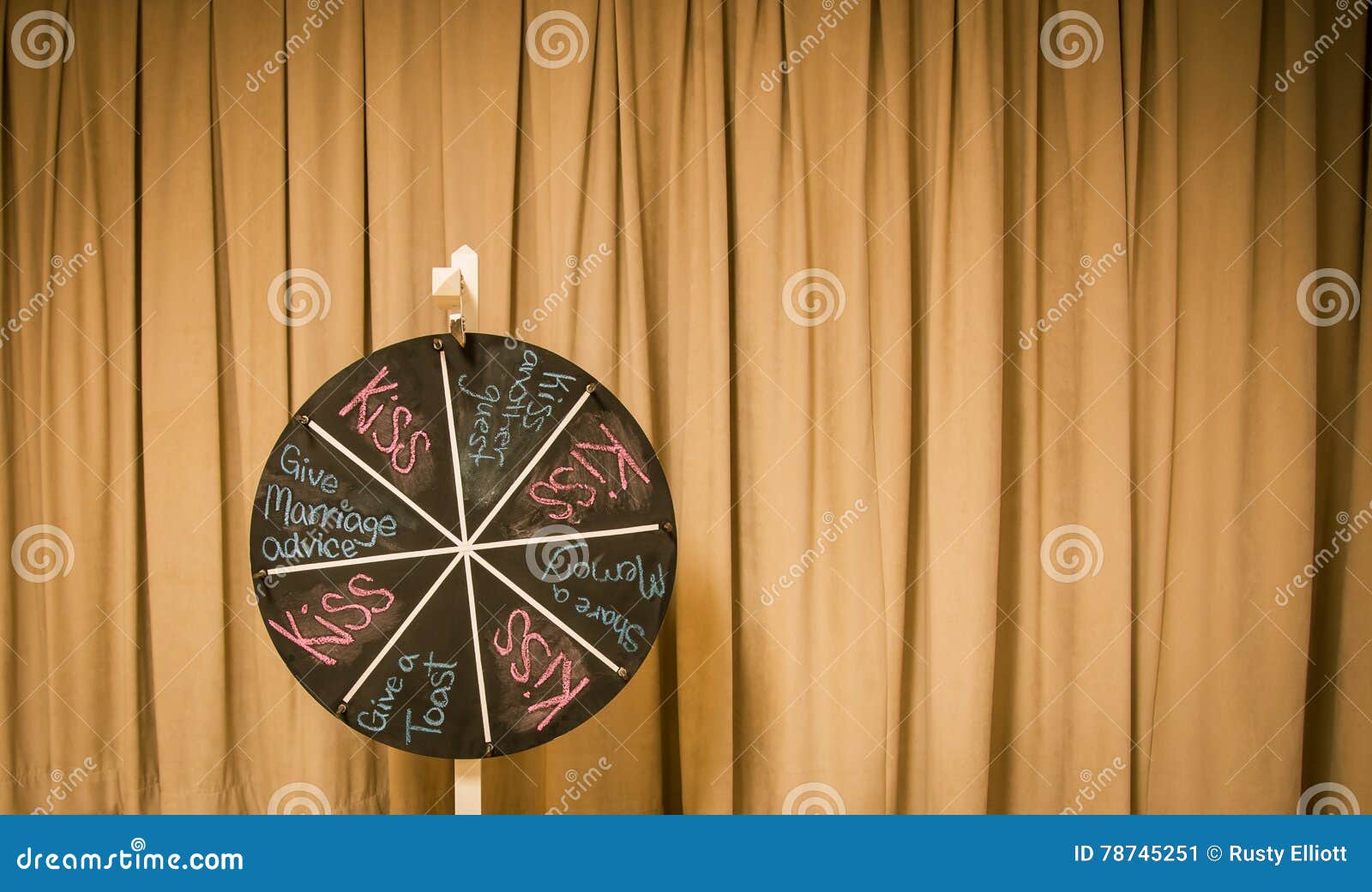 Wedding kissing wheel stock image. Image of curtains 78745251