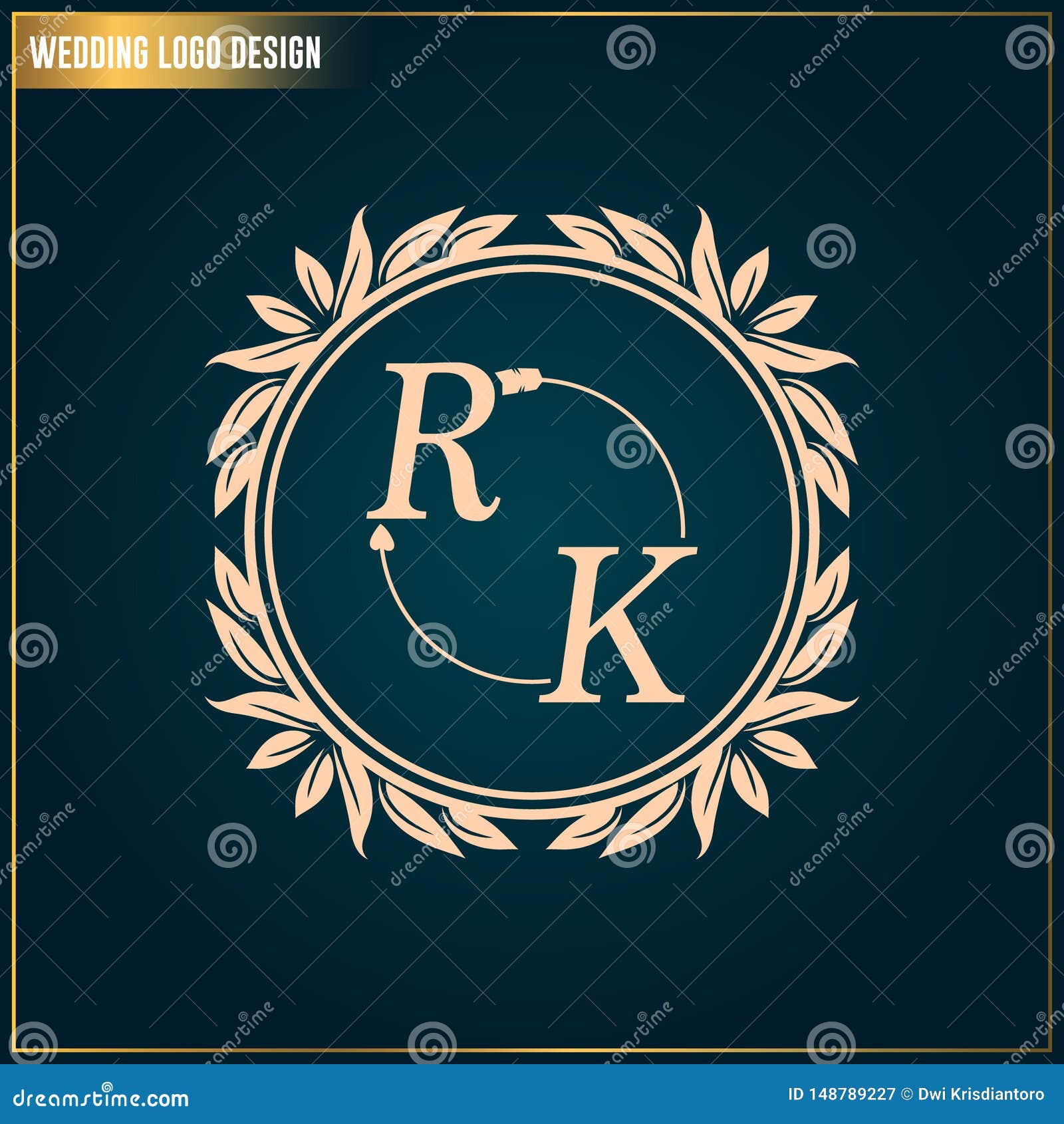 Letter RK Initial Logo With Hand Draw Floral, Initial Wedding Font Logo  With Circle And Flowers. Royalty Free SVG, Cliparts, Vectors, and Stock  Illustration. Image 164066307.