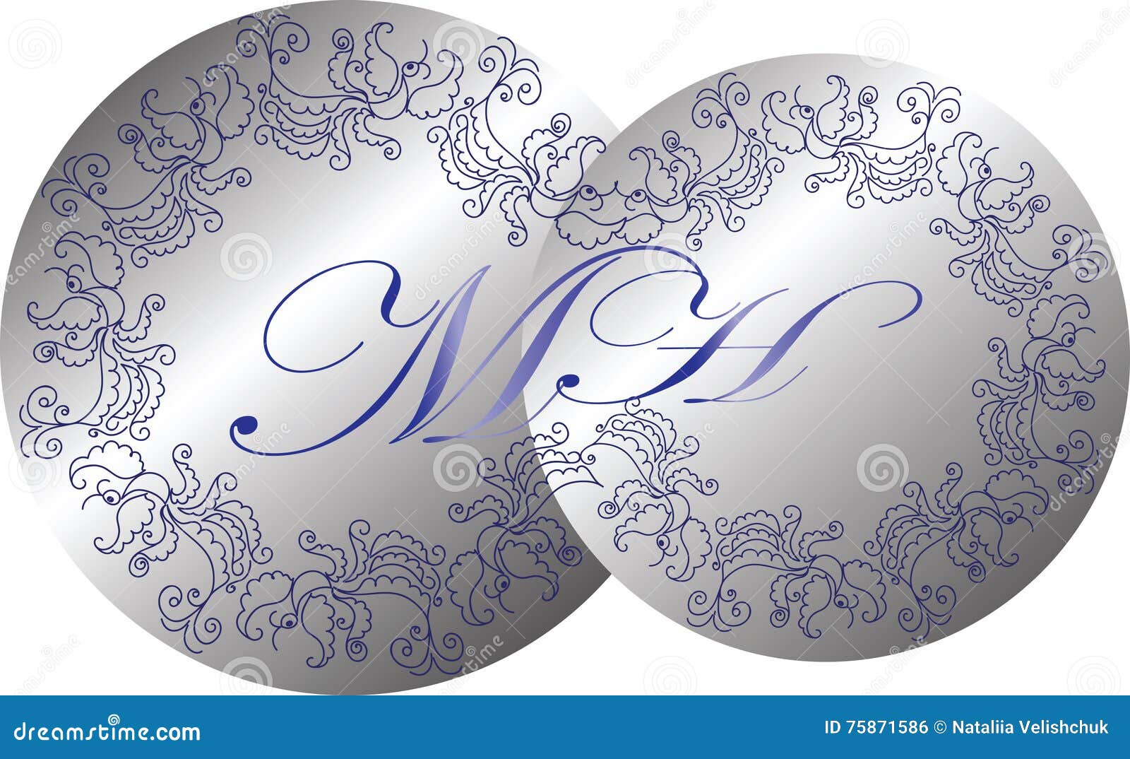 Wedding Monogram. Vector Illustration of a Vintage Monogram Stock ...