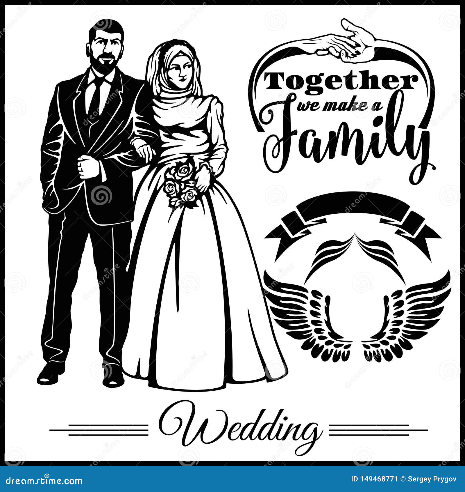 Featured image of post Silhouette Wedding Cartoon Black And White / 50% off all craft storage.