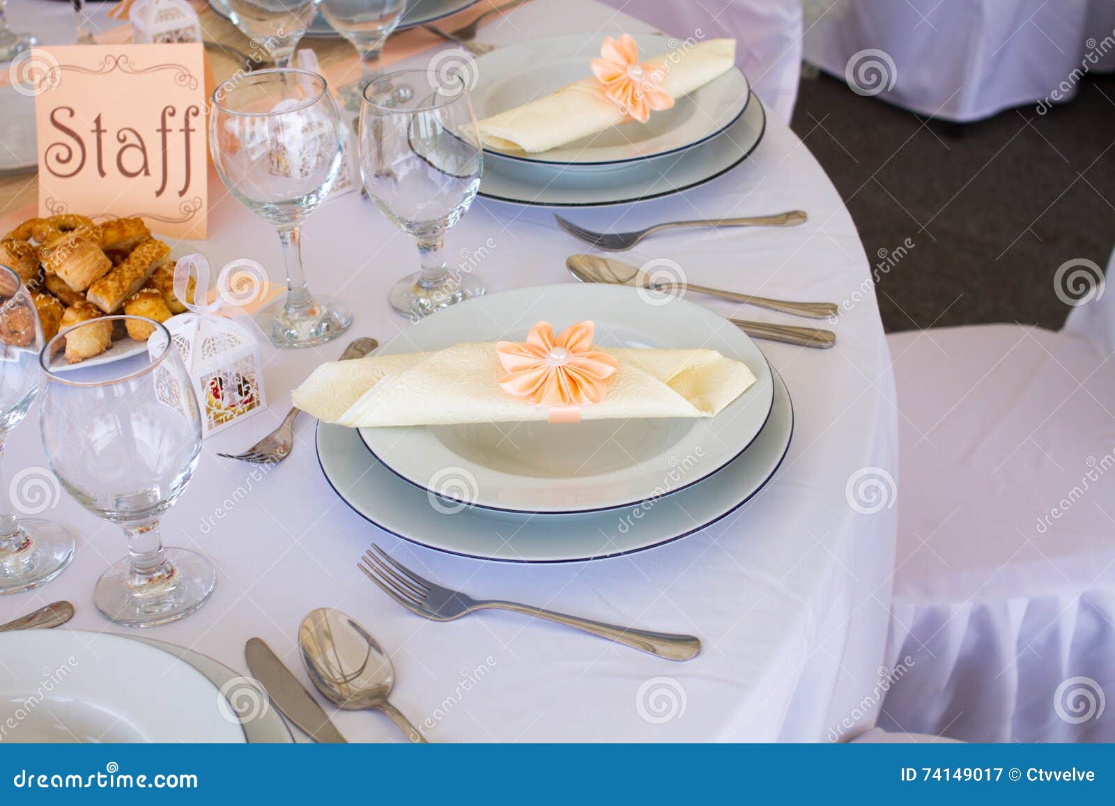 Wedding napkin decoration stock image. Image of white 74149017