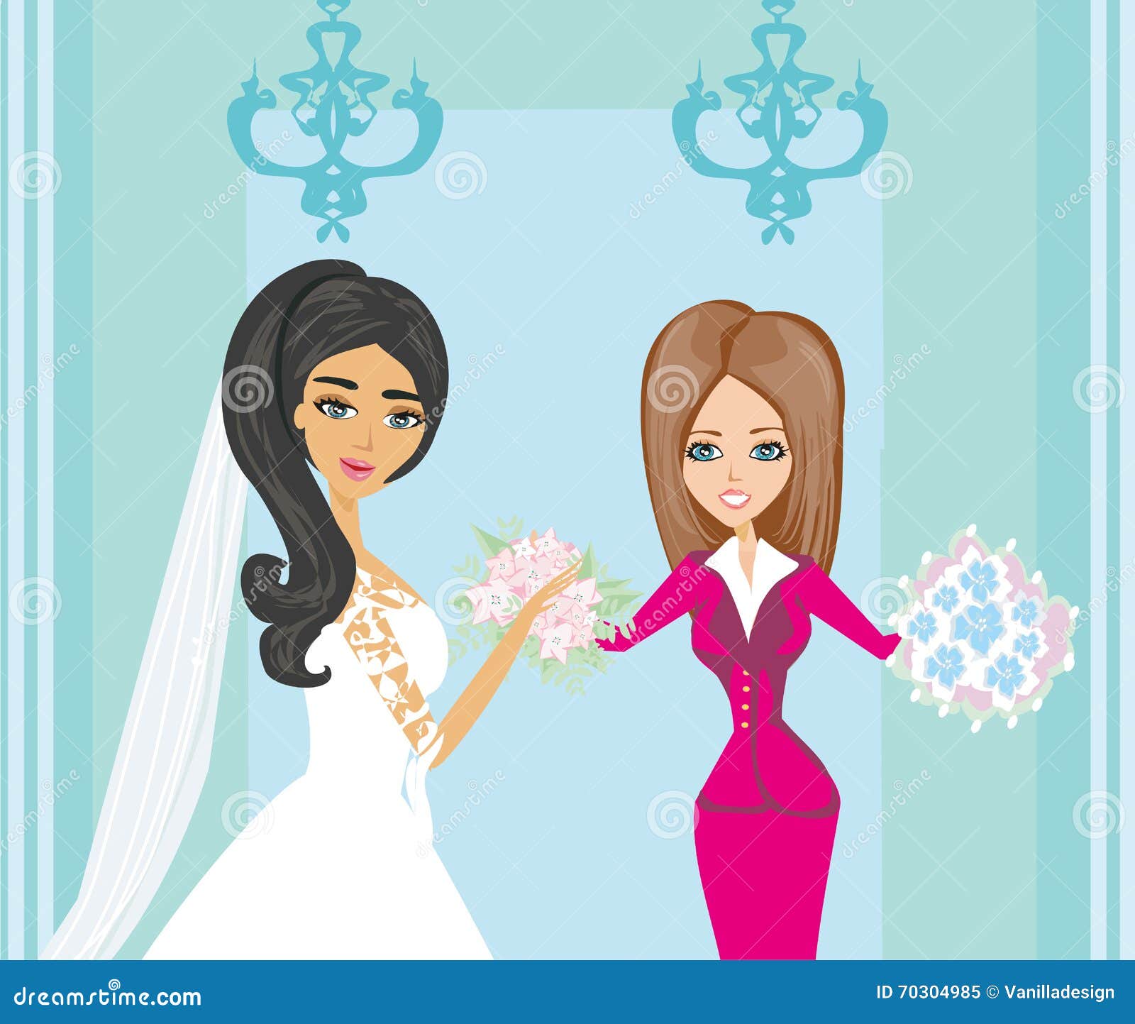 Download Wedding Planner And Bride Stock Vector - Image: 70304985