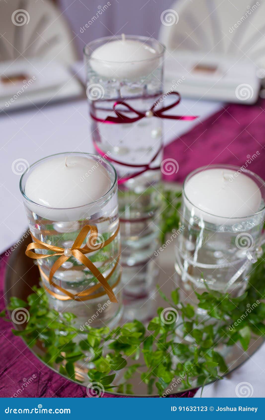 Wedding Reception Candles Decor Stock Image Image of celebration