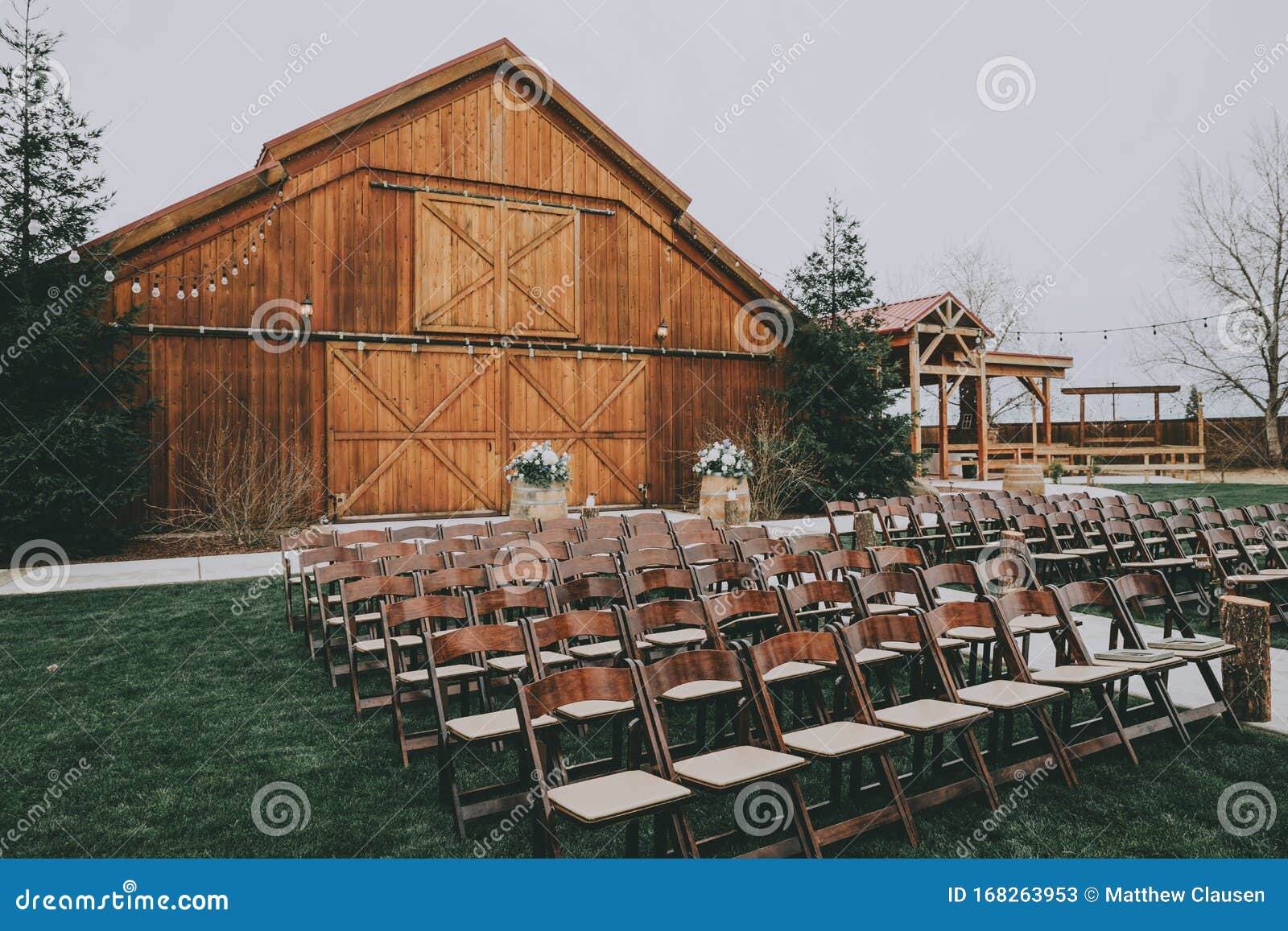 wedding reception at barn.