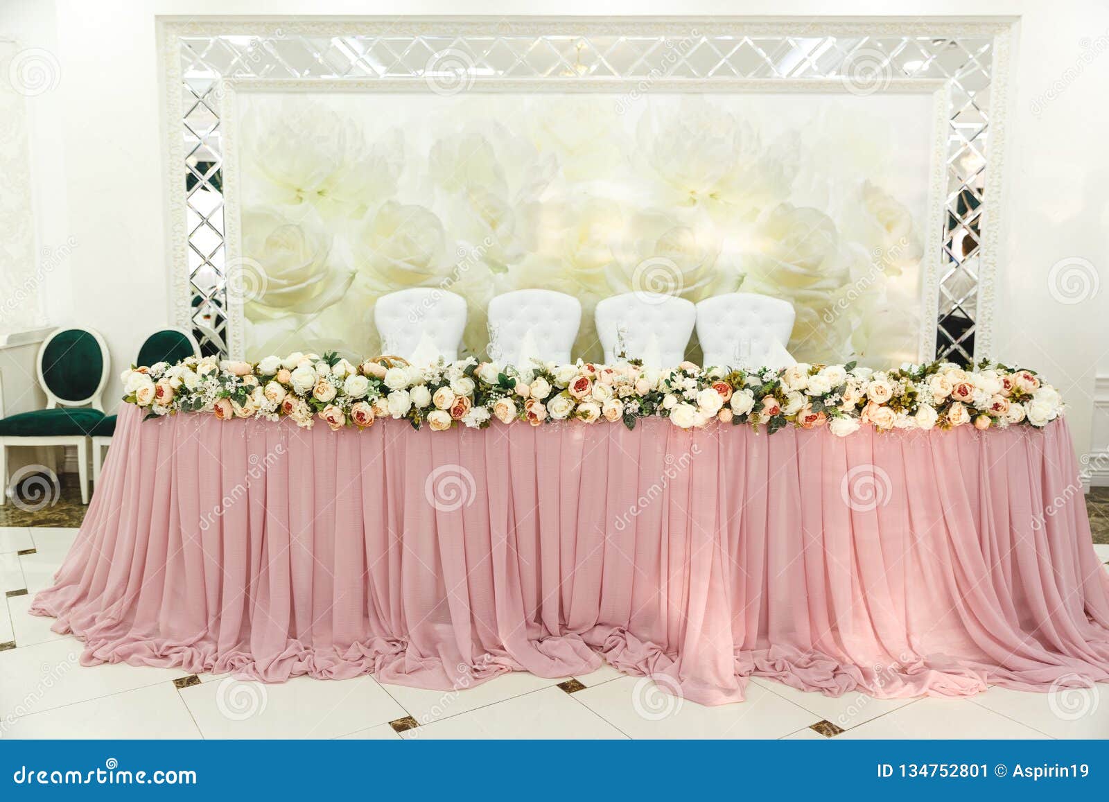 Wedding Reception Flower Bouquet on the Table Stock Image Image of decorative, event 134752801