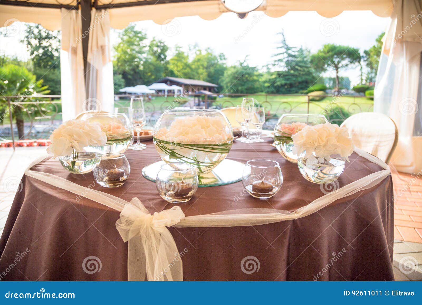 Wedding reception outdoor stock image. Image of perfect - 92611011
