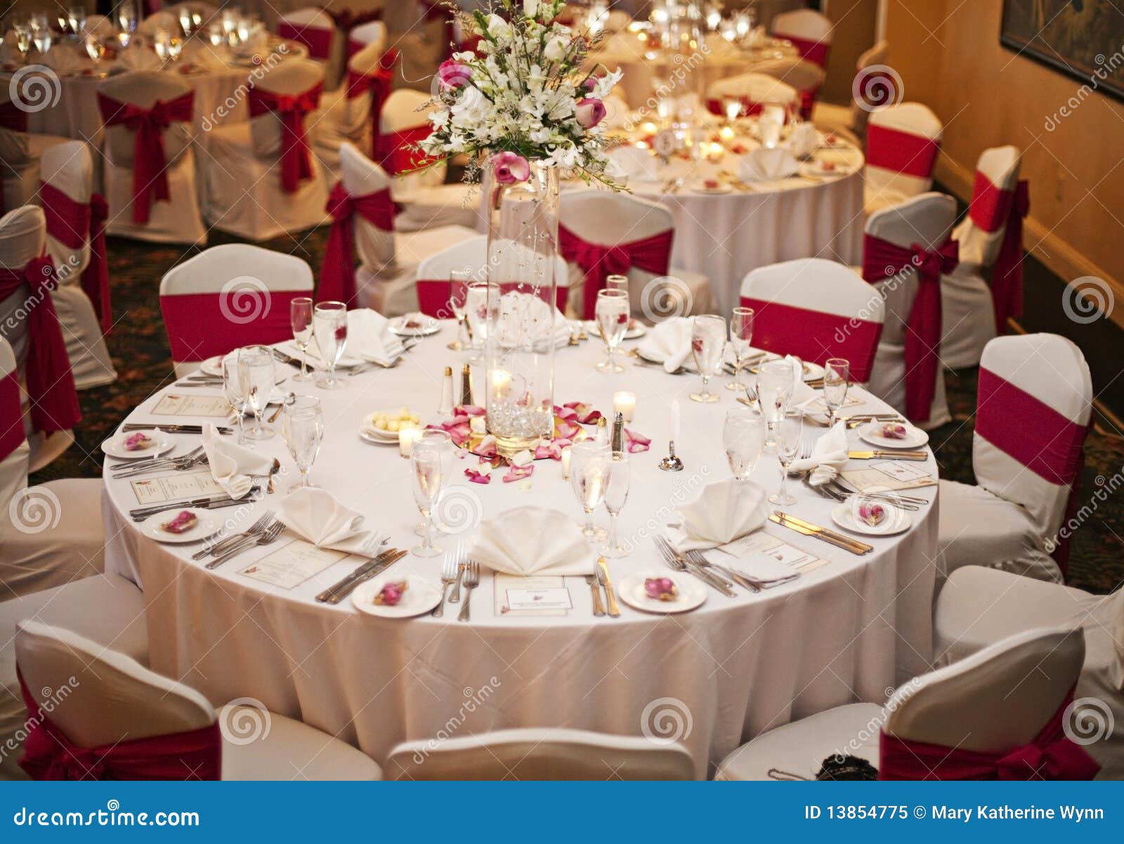 wedding reception tables