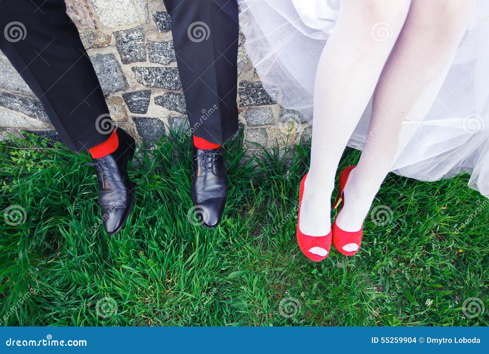 Wedding red socks, shoes stock photo. Image of background - 55259904