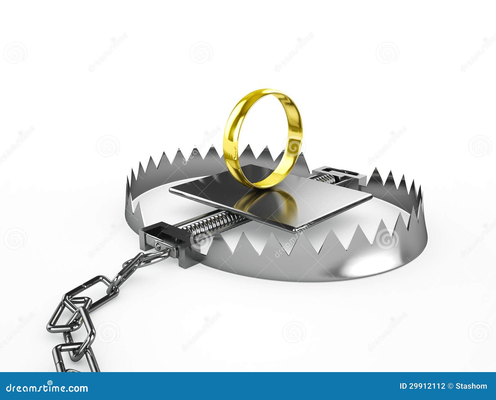 Wedding Ring A Bait In A Trap Stock Photography Image 29912112