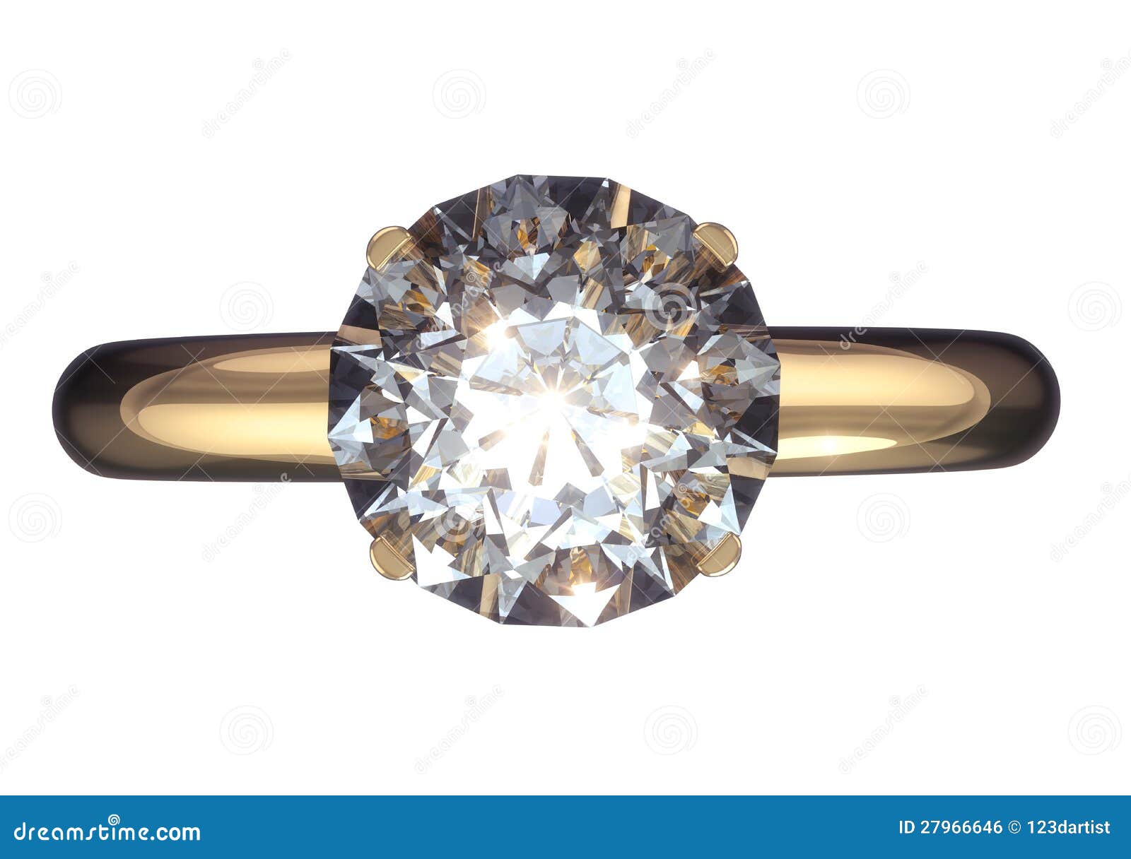Wedding Ring with Big Diamond Stock Photo Image of gemstone, diamond