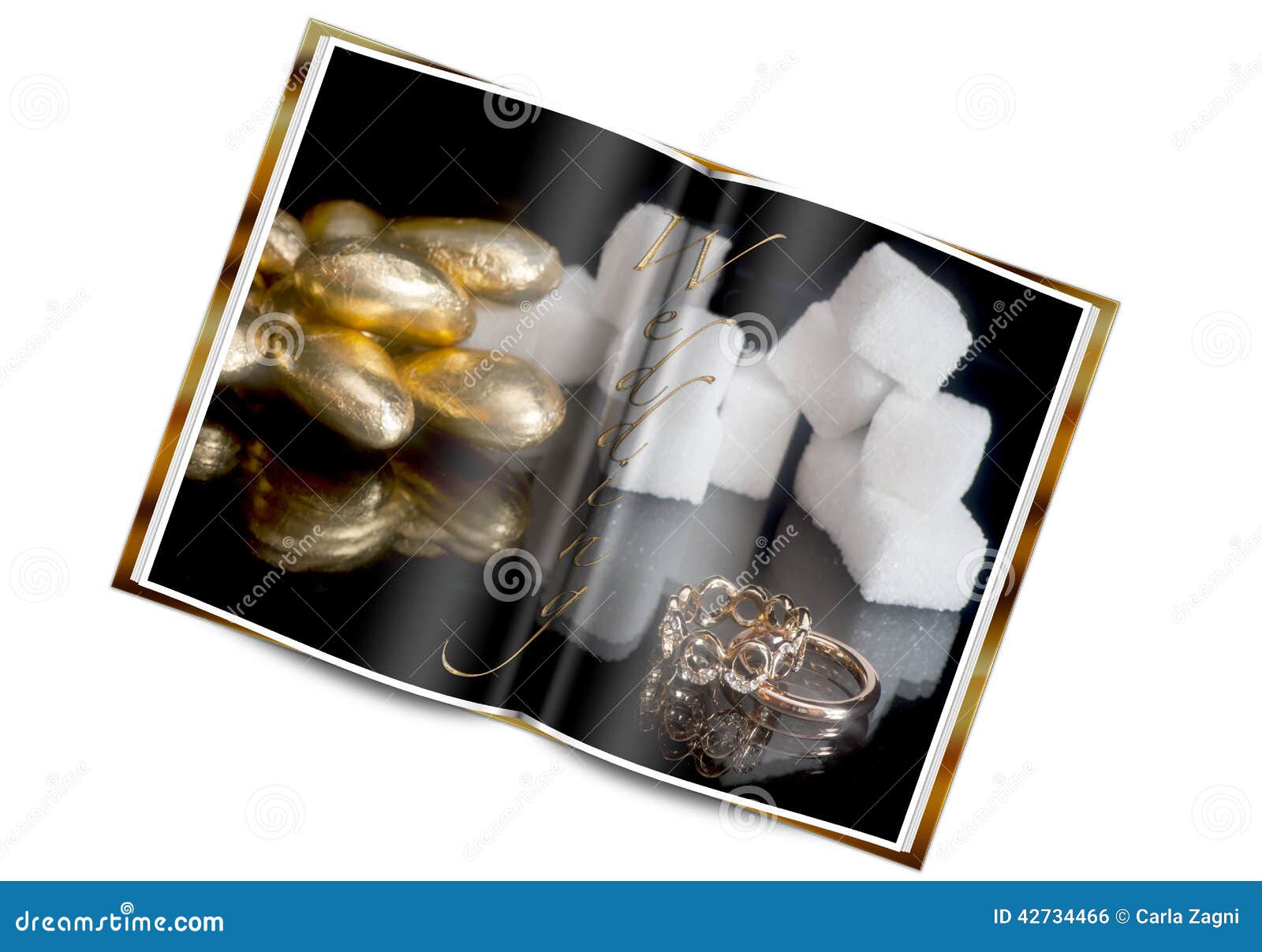 Wedding ring book stock photo. Image of gold, black, flower 42734466