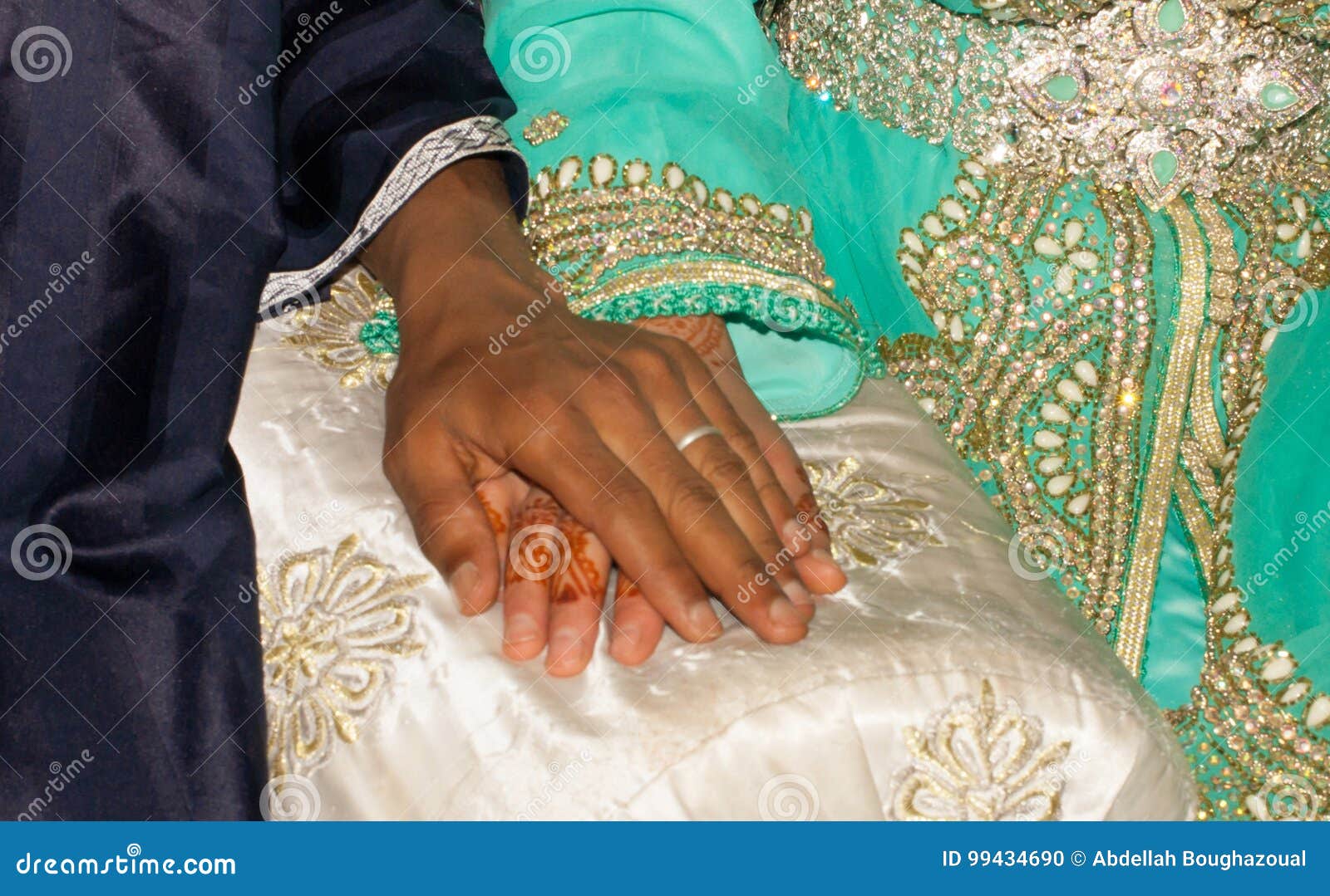 Wedding Ring on Bride Hand in Morocco. Stock Photo Image of luxury