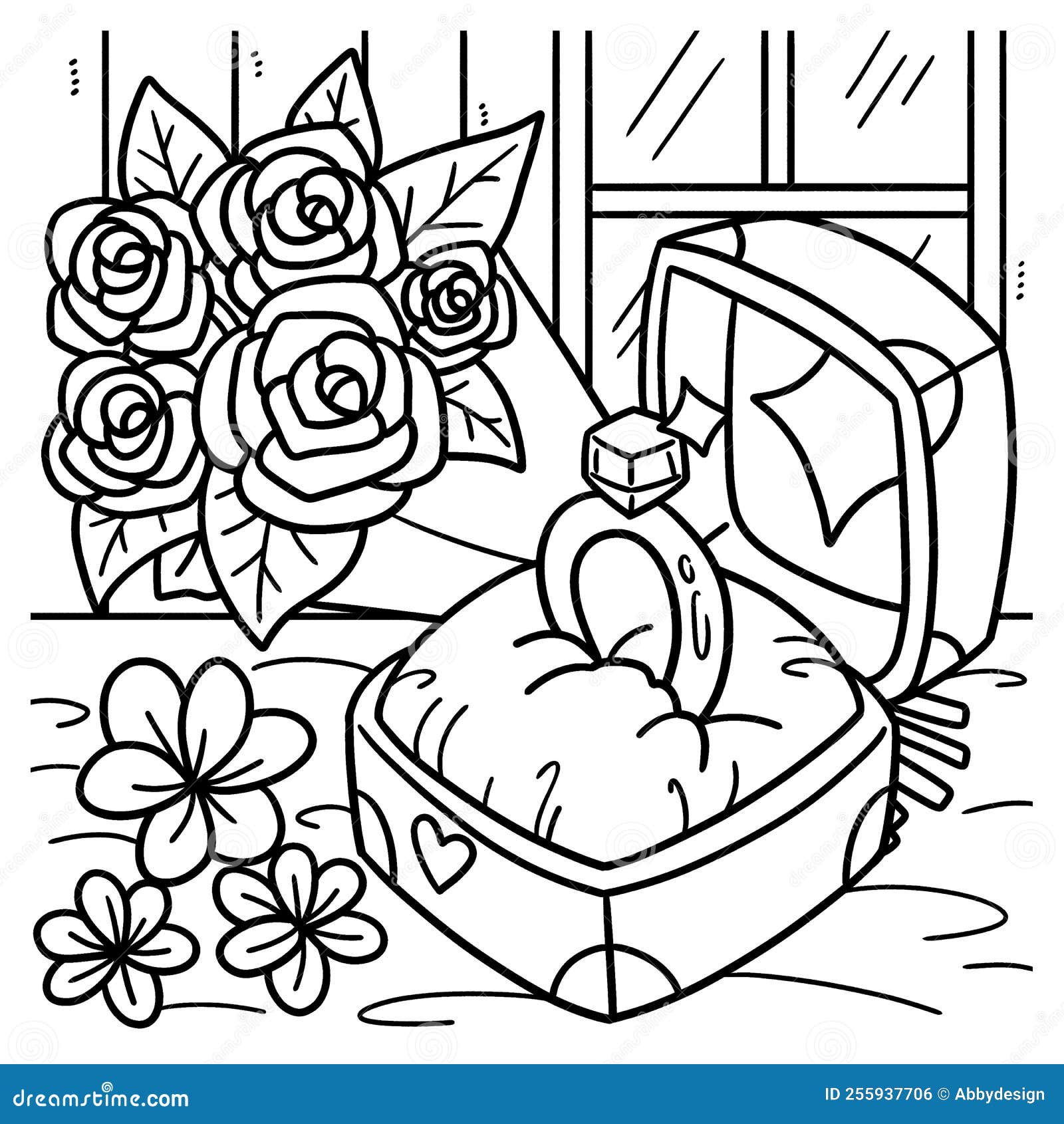 Ring Coloring Book Coloring Page Educate Stock Vector (Royalty Free)  1132062230 | Shutterstock