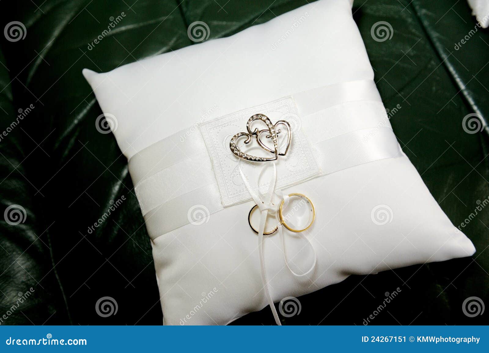 Wedding ring cushion stock image. Image of family, bridal 24267151