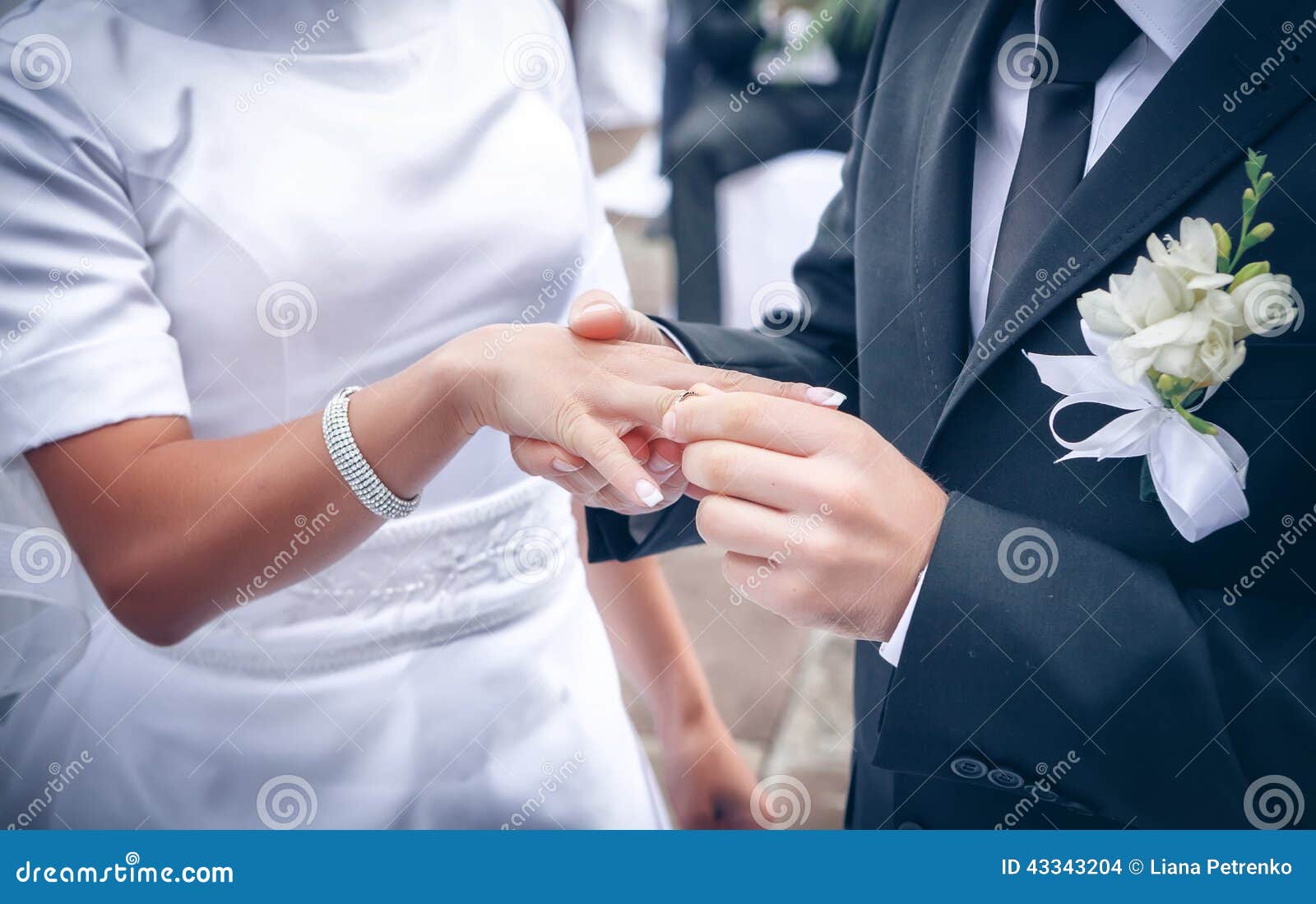 Wedding ring exchange stock photo. Image of marriage 43343204