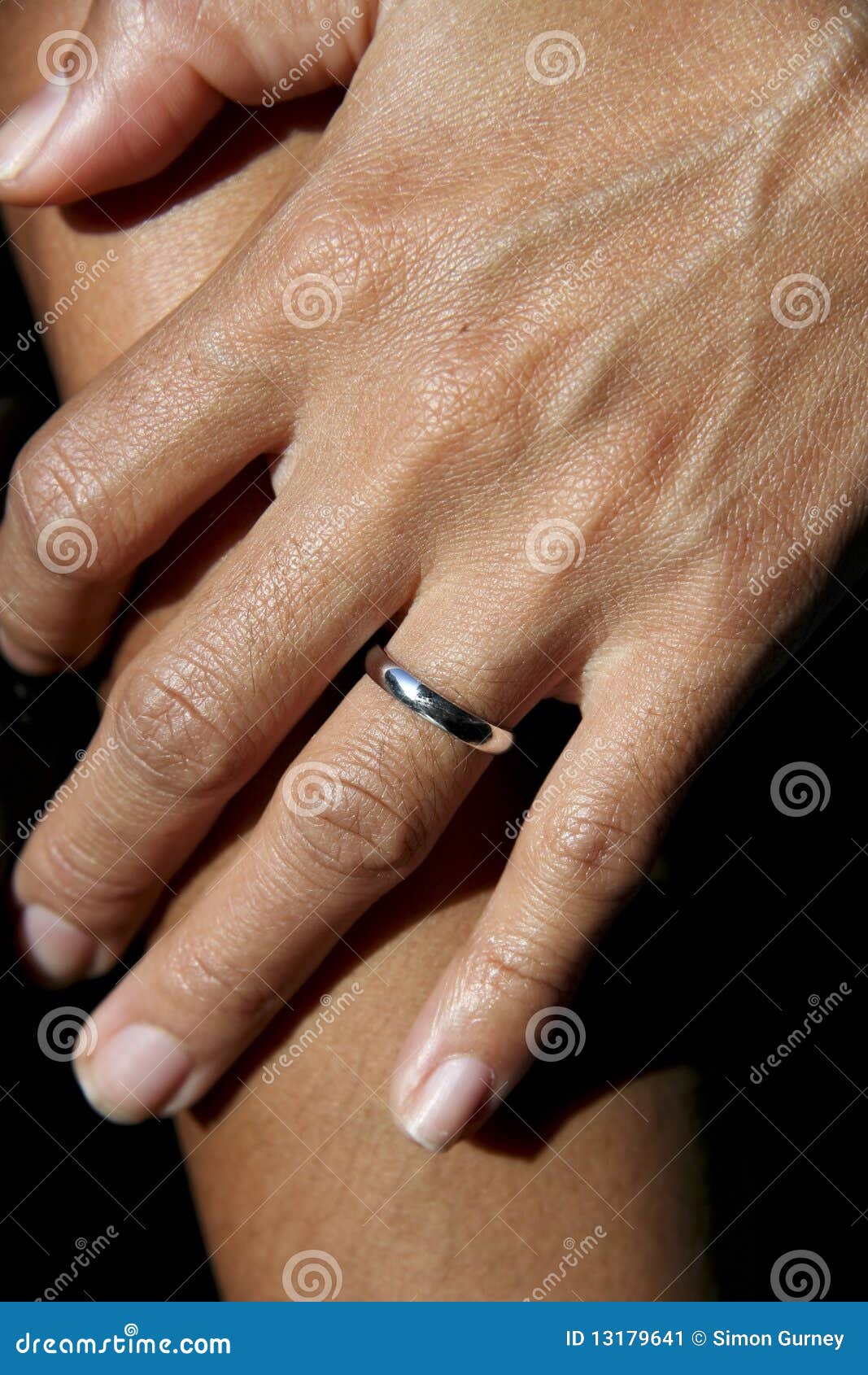 Wedding Ring On Womans Finger Stock Image - Image of wedding, finger