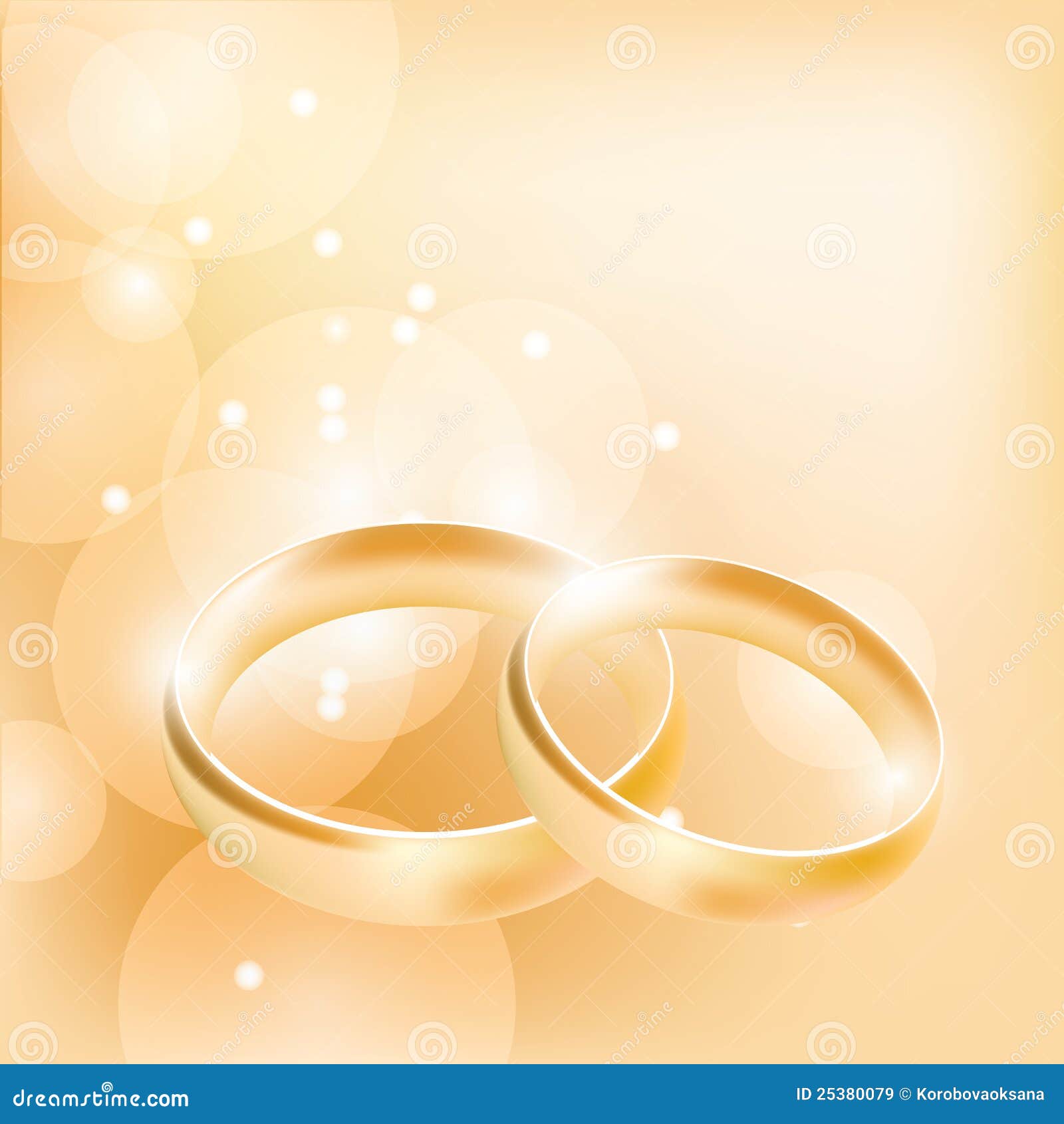 Wedding Rings On An Abstract Background Stock Vector - Illustration