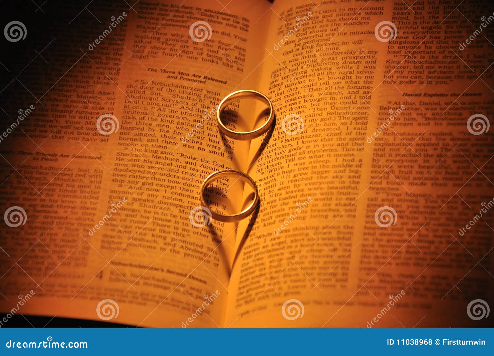 Wedding rings and bible stock photo. Image of shadows - 11038968