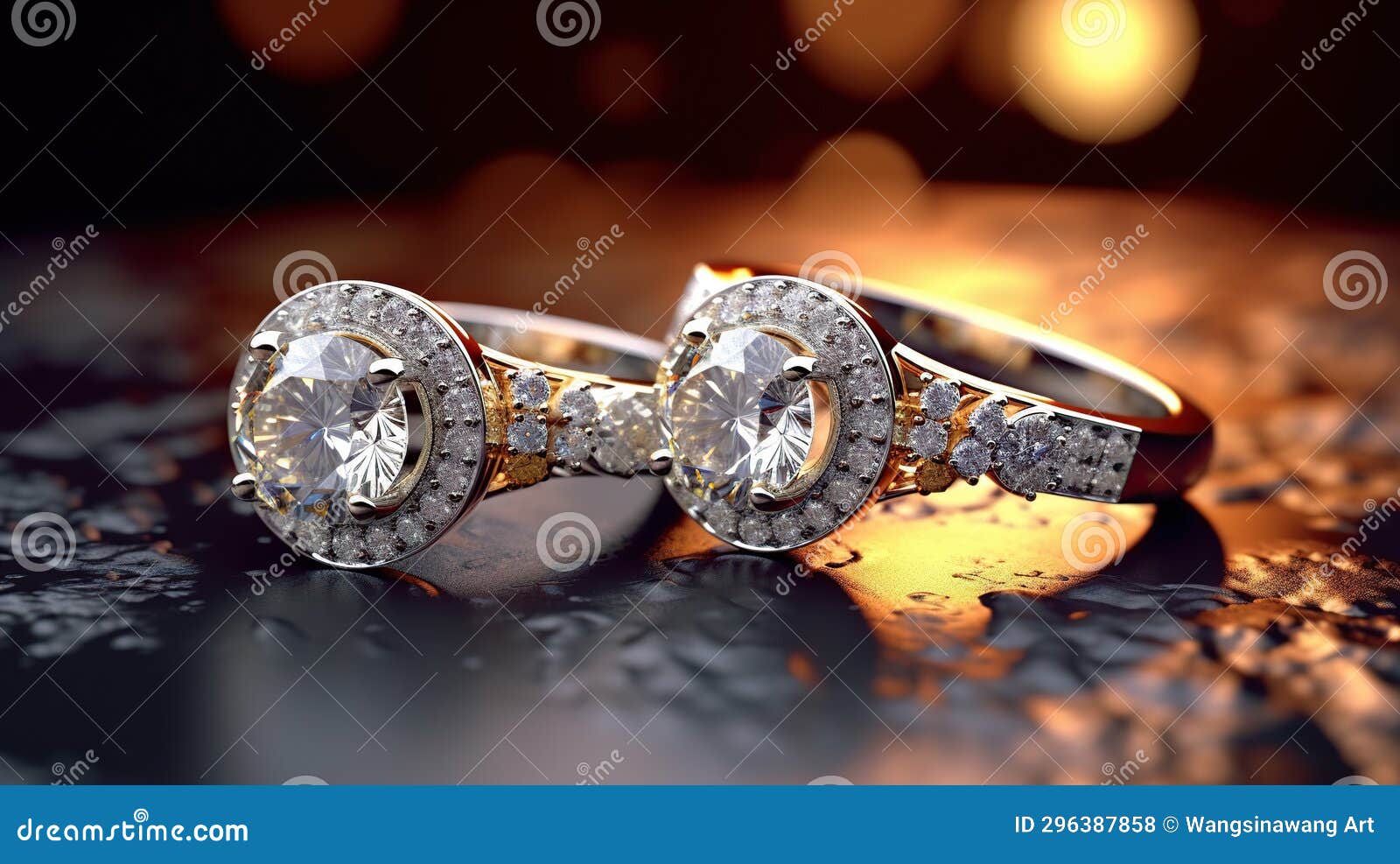 Wedding Rings on a Black Background Stock Photo Image of precious