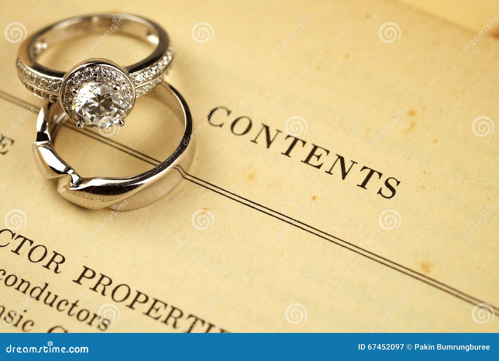 Wedding rings on book stock image. Image of ceremony 67452097