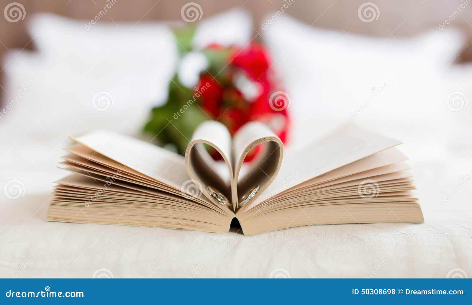 Wedding rings in the book stock photo. Image of gold 50308698